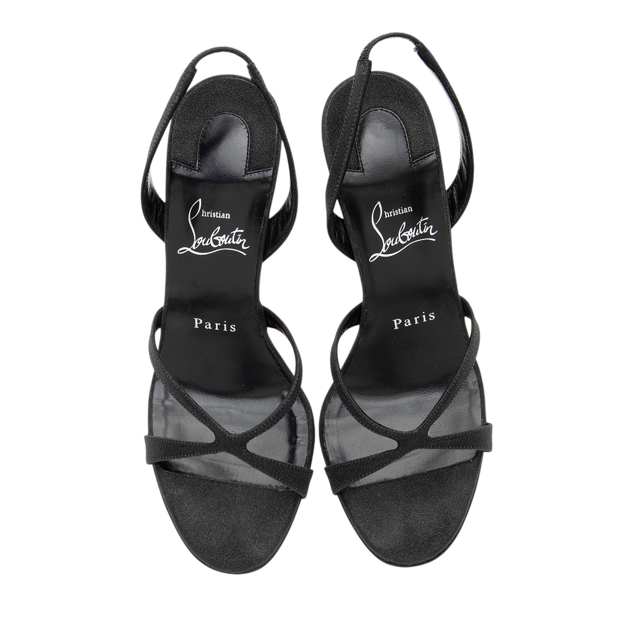 Christian Louboutin Glitter Emilie Sandals - Size 7 / 37