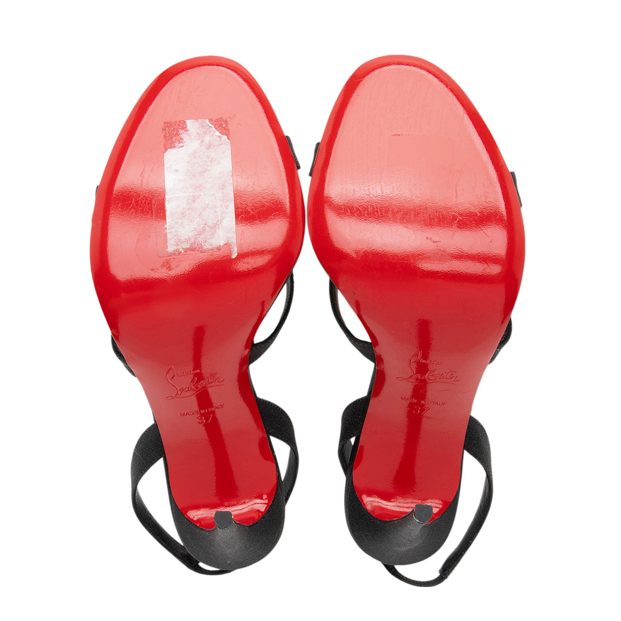 Christian Louboutin Glitter Emilie Sandals - Size 7 / 37