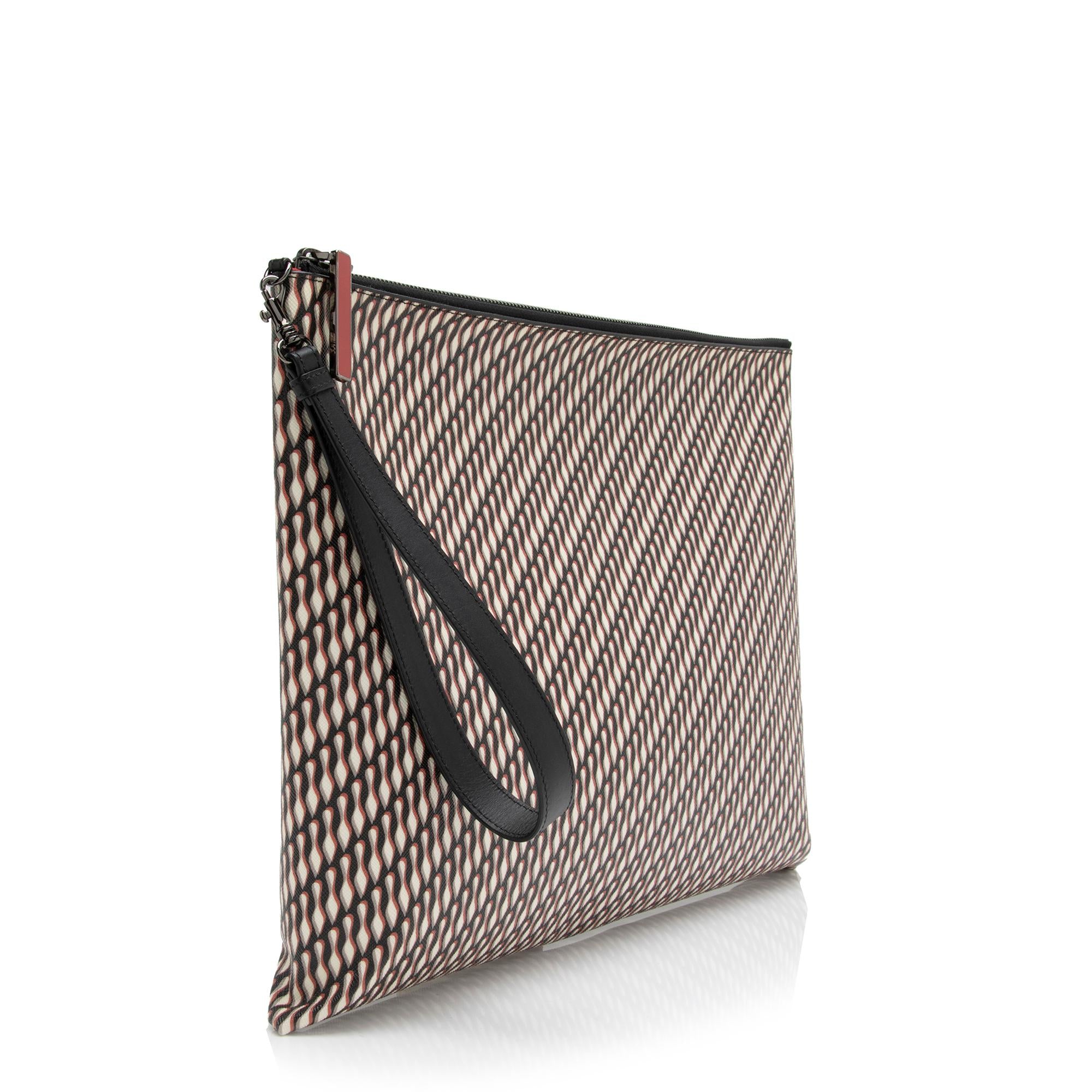 Christian Louboutin Coated Canvas Logo Peter Pouch (SHF-dP0ueF)