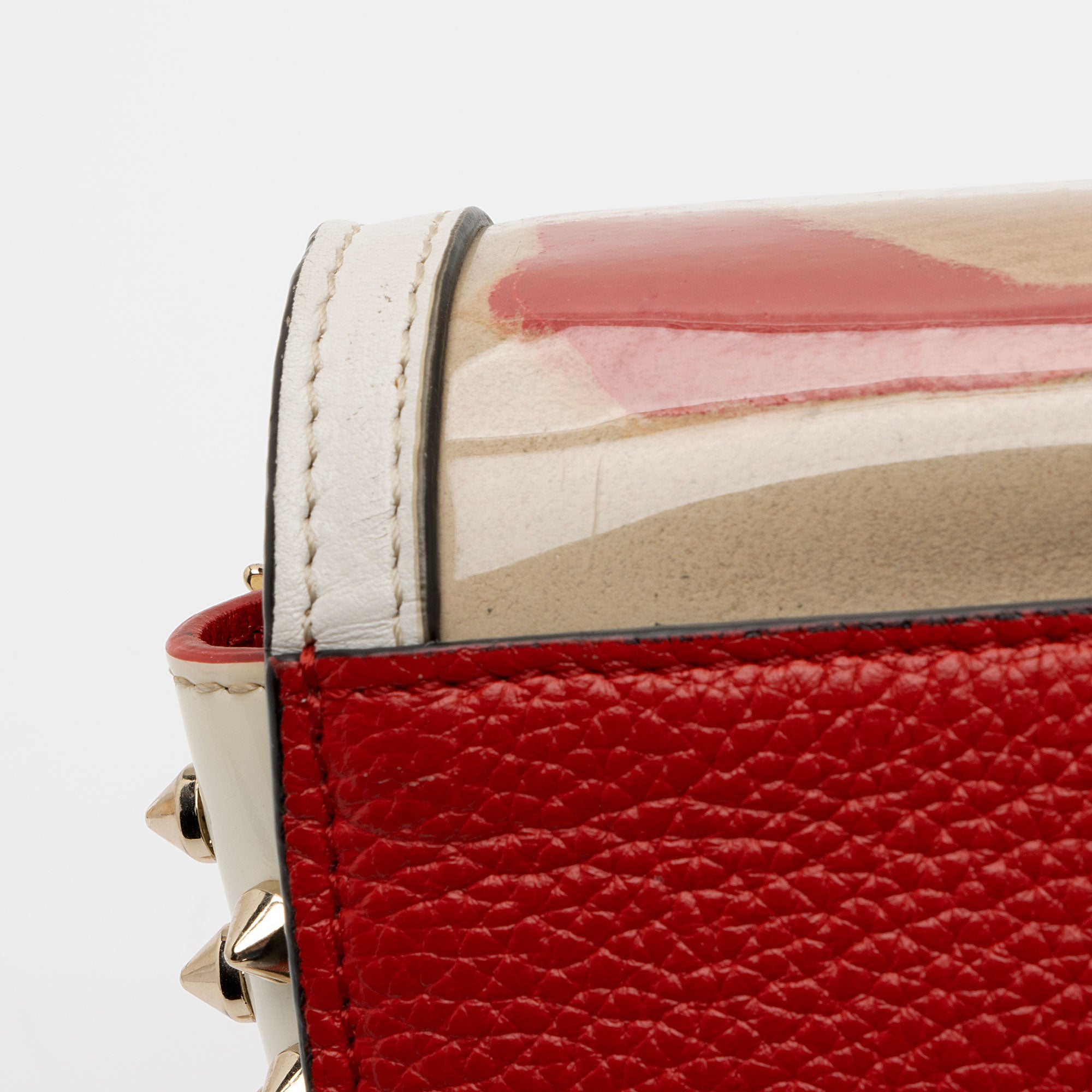 Christian Louboutin Leather Kraft Spikes Paloma Clutch (SHF-E2kWEn)