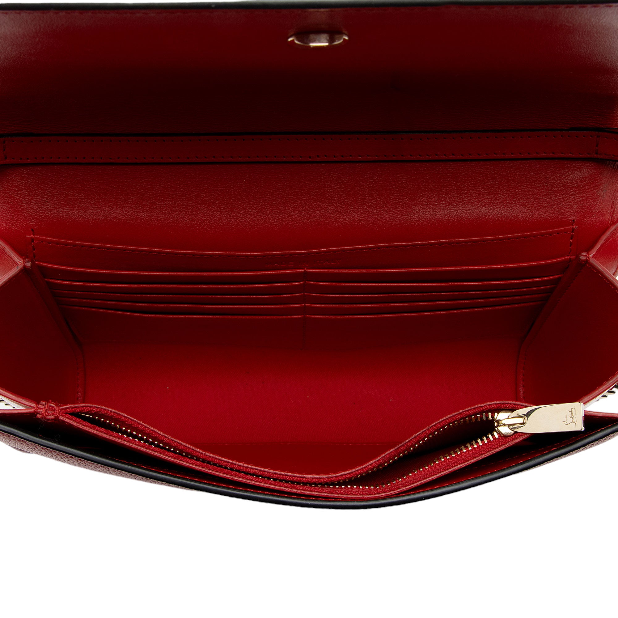 Christian Louboutin Leather Kraft Spikes Paloma Clutch (SHF-E2kWEn)