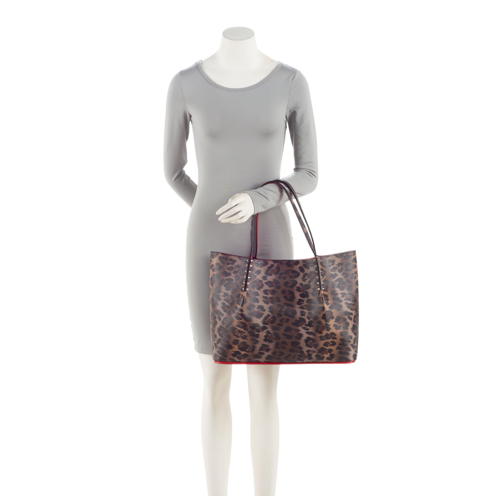 Christian Louboutin Leather Leopard Cabarock Large Tote