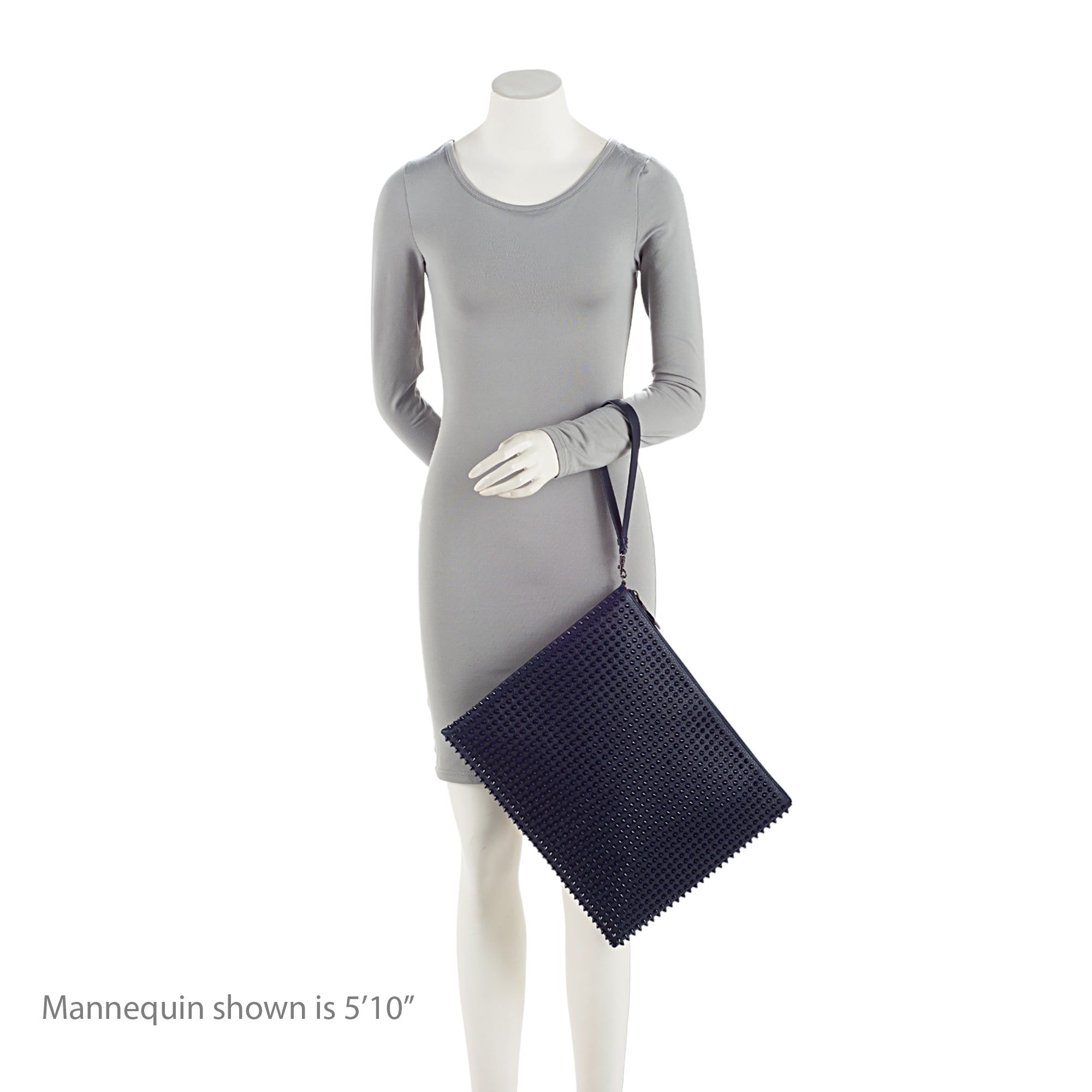 Christian Louboutin Leather Peter Spiked Clutch (SHF-MZw5Cf)