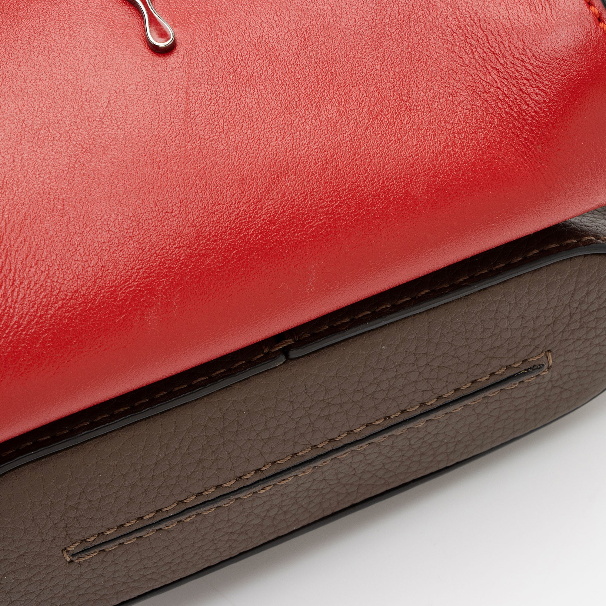 Christian Louboutin Leather Spiked Benech Reporter Bag
