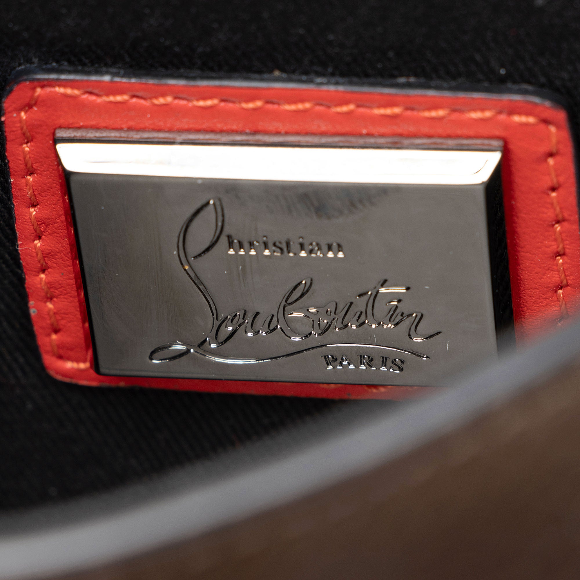 Christian Louboutin Leather Spiked Benech Reporter Bag