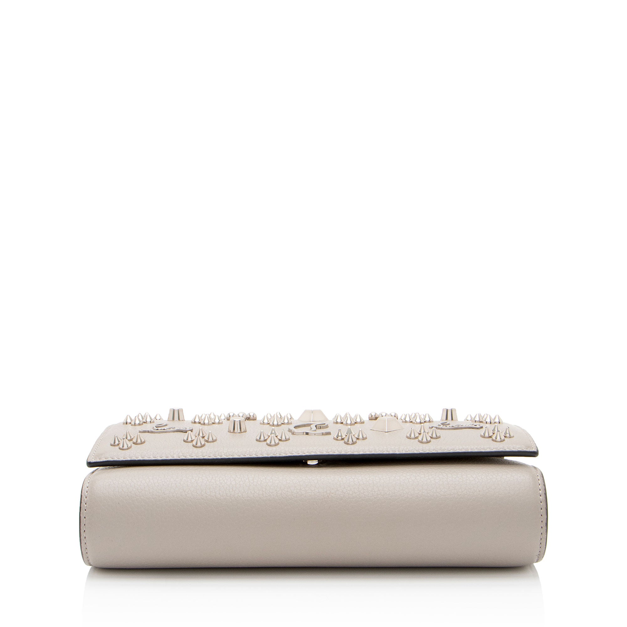 Christian Louboutin Leather Spiked Loubinthesky Paloma Clutch