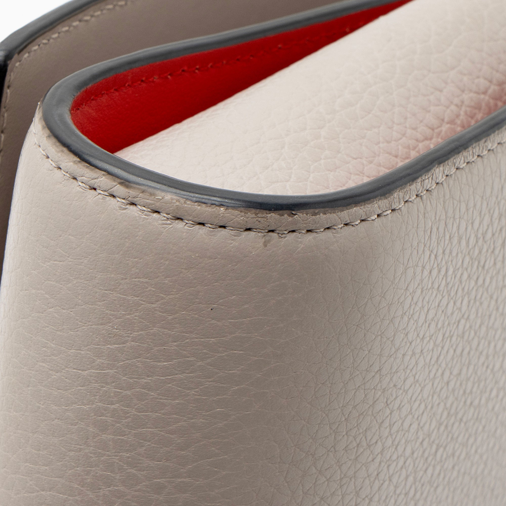 Christian Louboutin Leather Spiked Loubinthesky Paloma Clutch