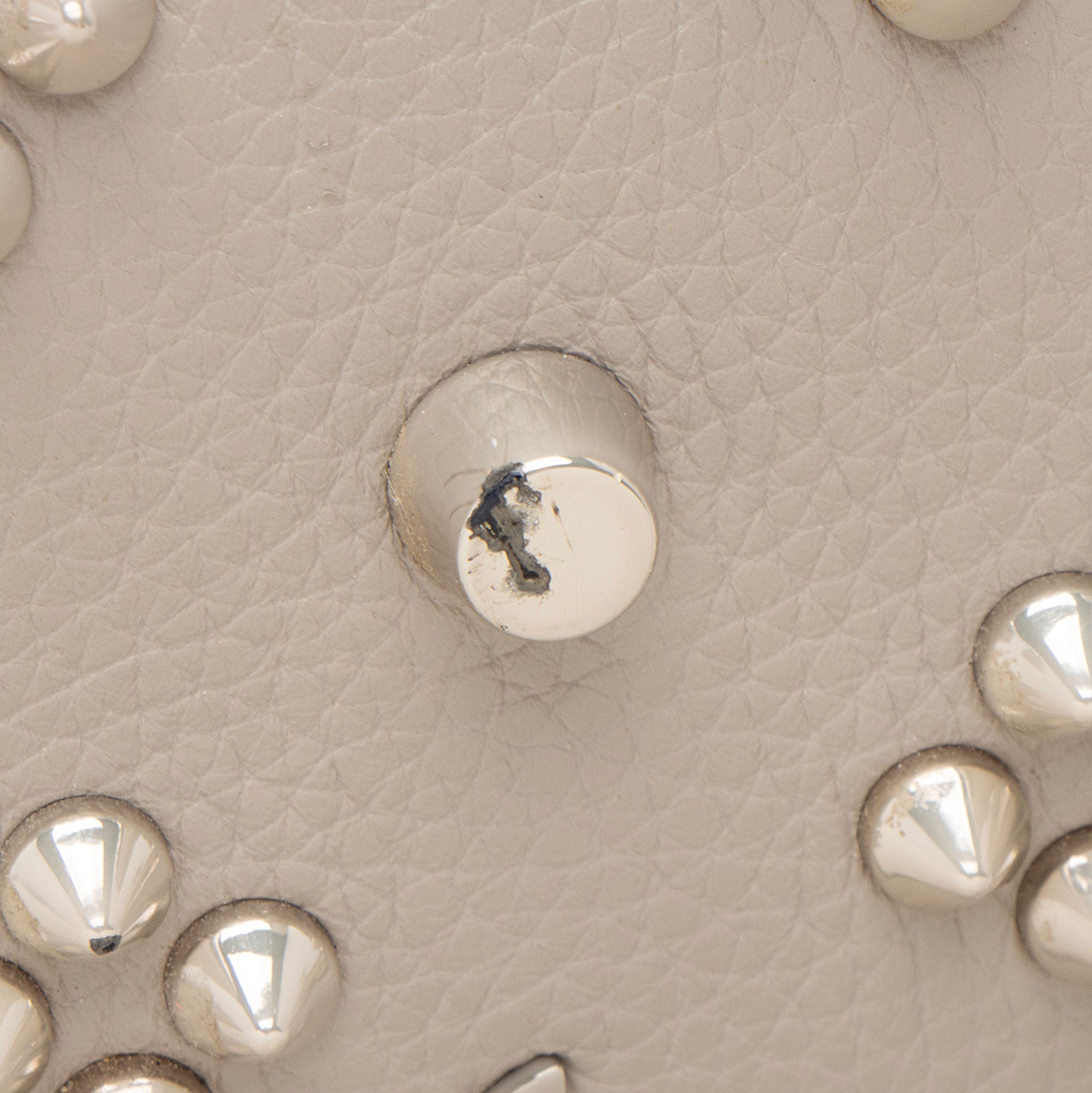 Christian Louboutin Leather Spiked Loubinthesky Paloma Clutch