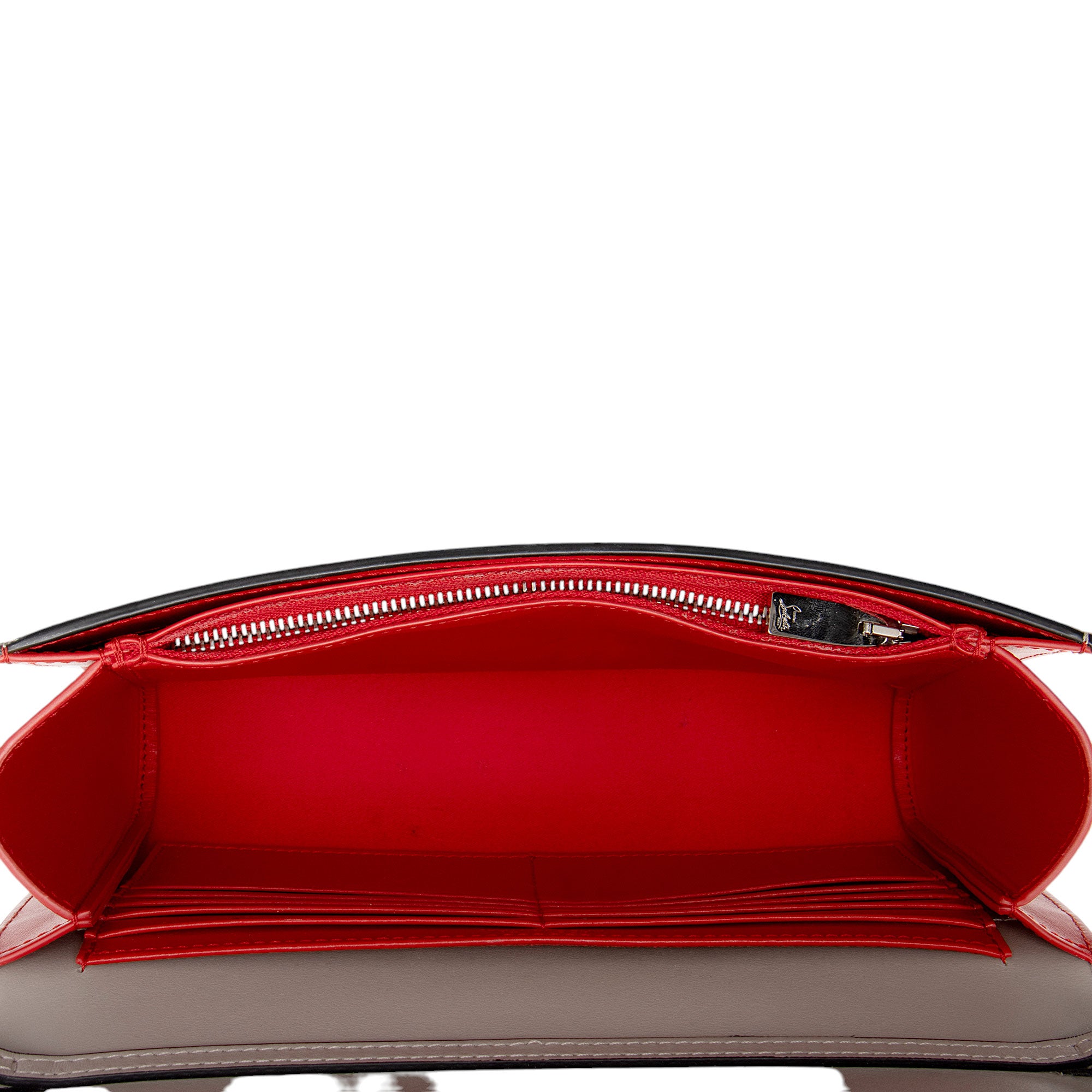 Christian Louboutin Leather Spiked Loubinthesky Paloma Clutch