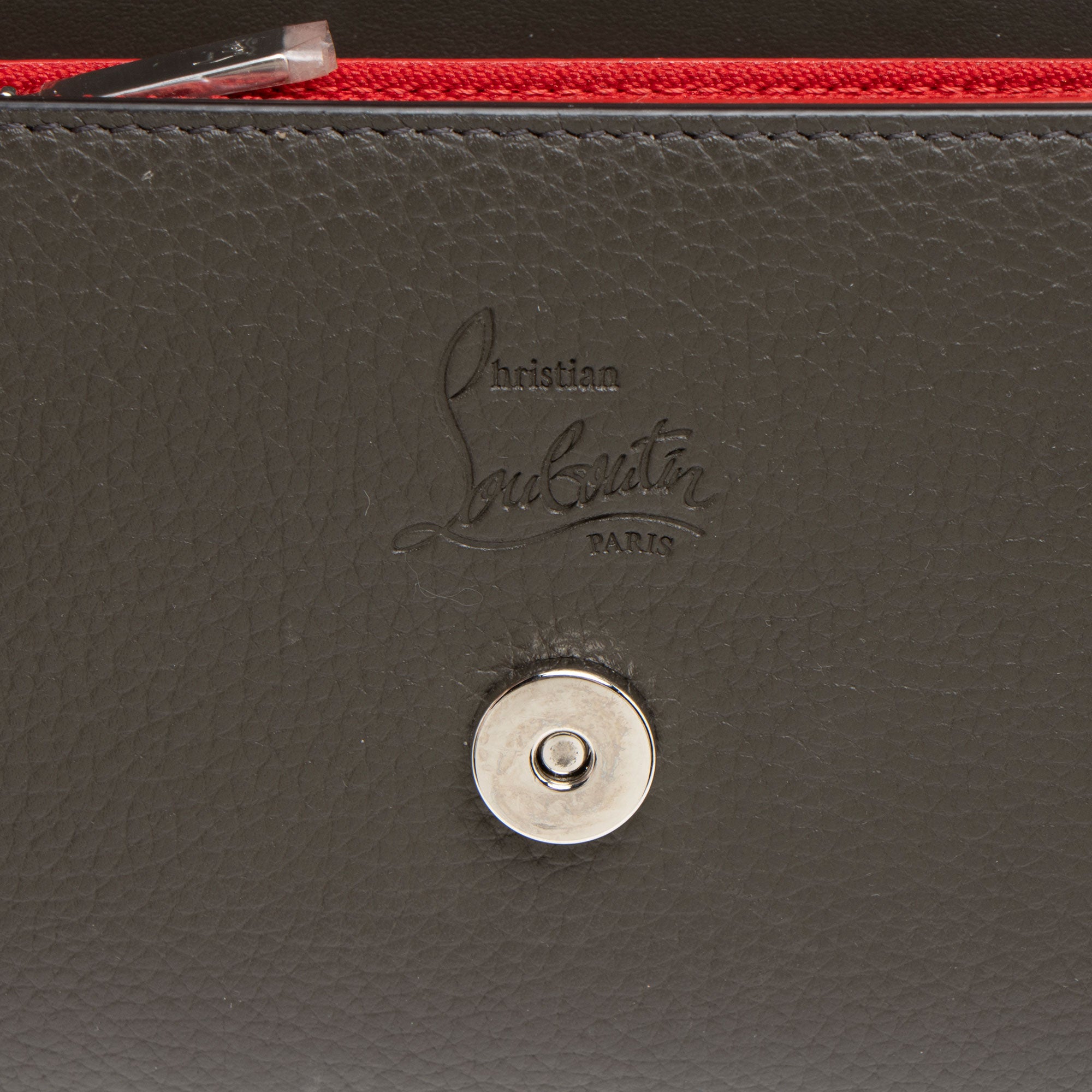 Christian Louboutin Leather Spiked Paloma Wallet on Chain (SHF-79W5TK)