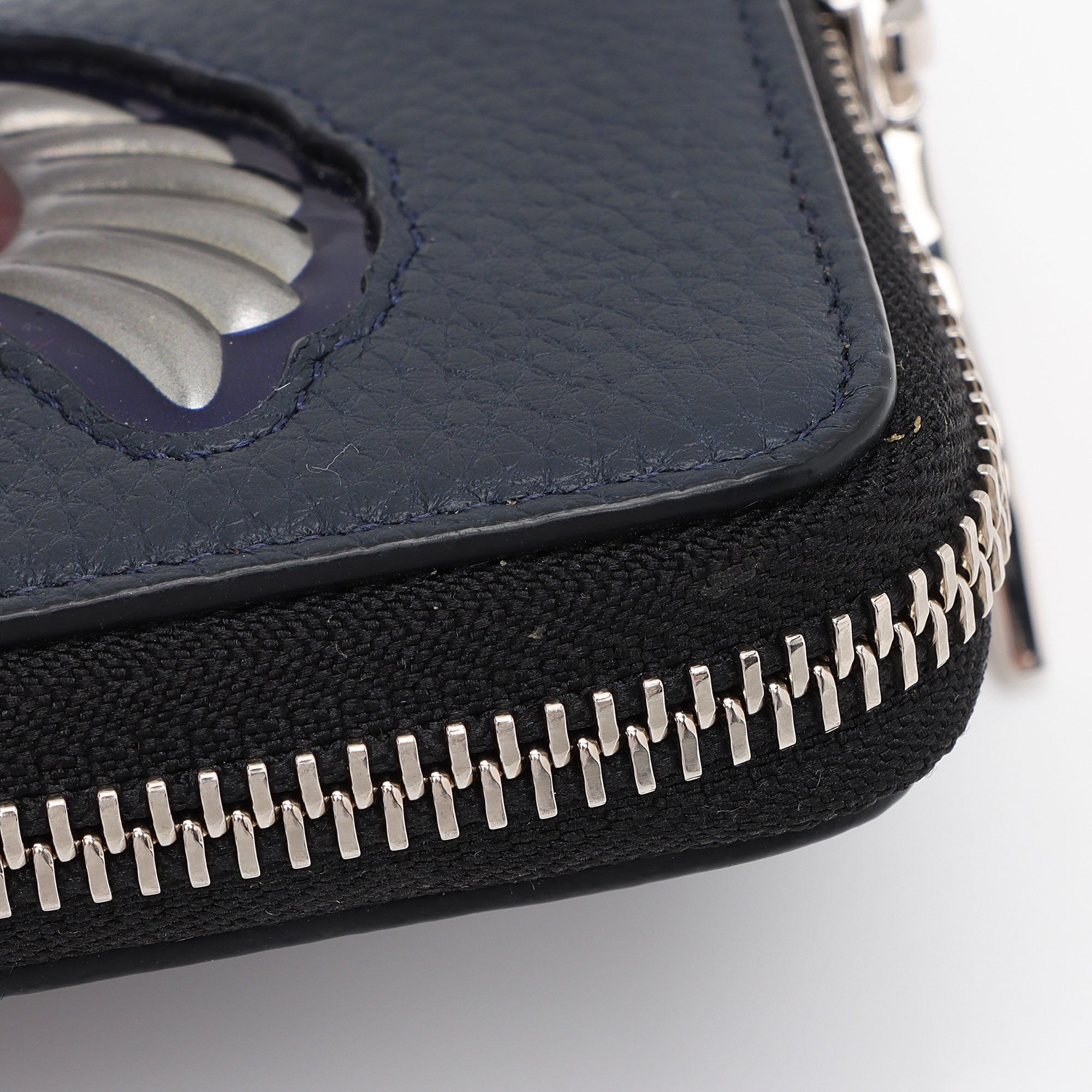 Christian Louboutin Leather Winged Heart Zip Compact Wallet (SHF-J54Gws)