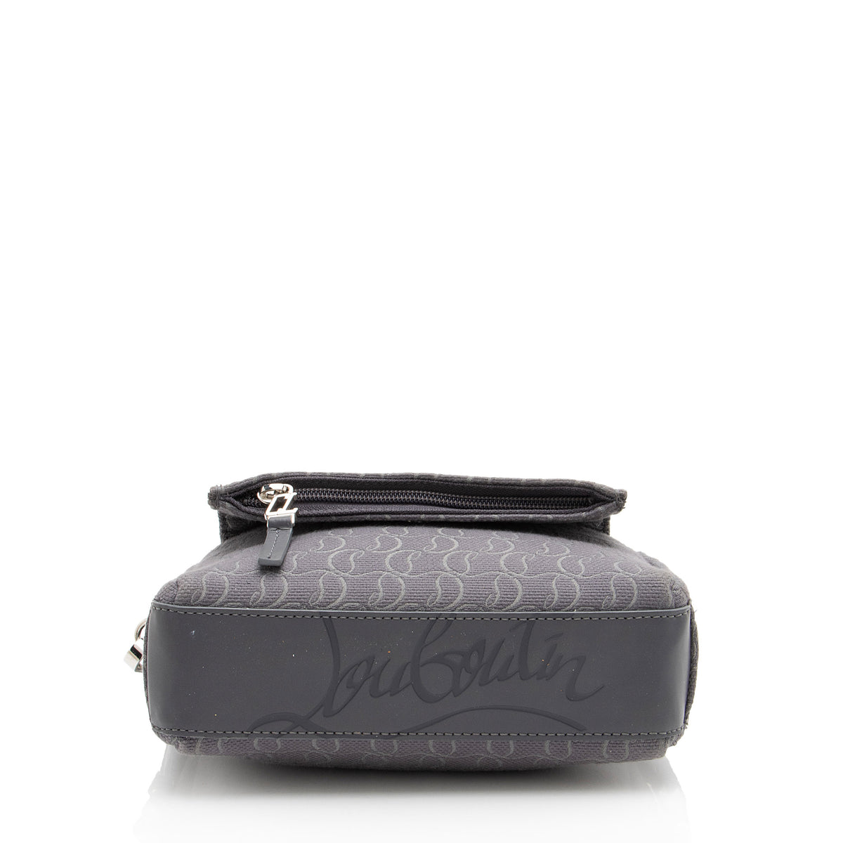 Christian Louboutin Logo Canvas Zip N Flap Messenger