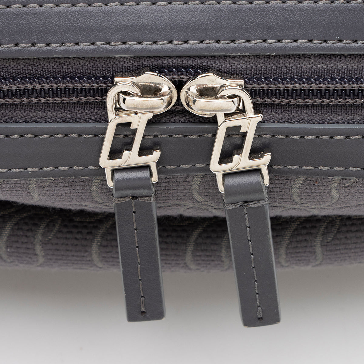 Christian Louboutin Logo Canvas Zip N Flap Messenger