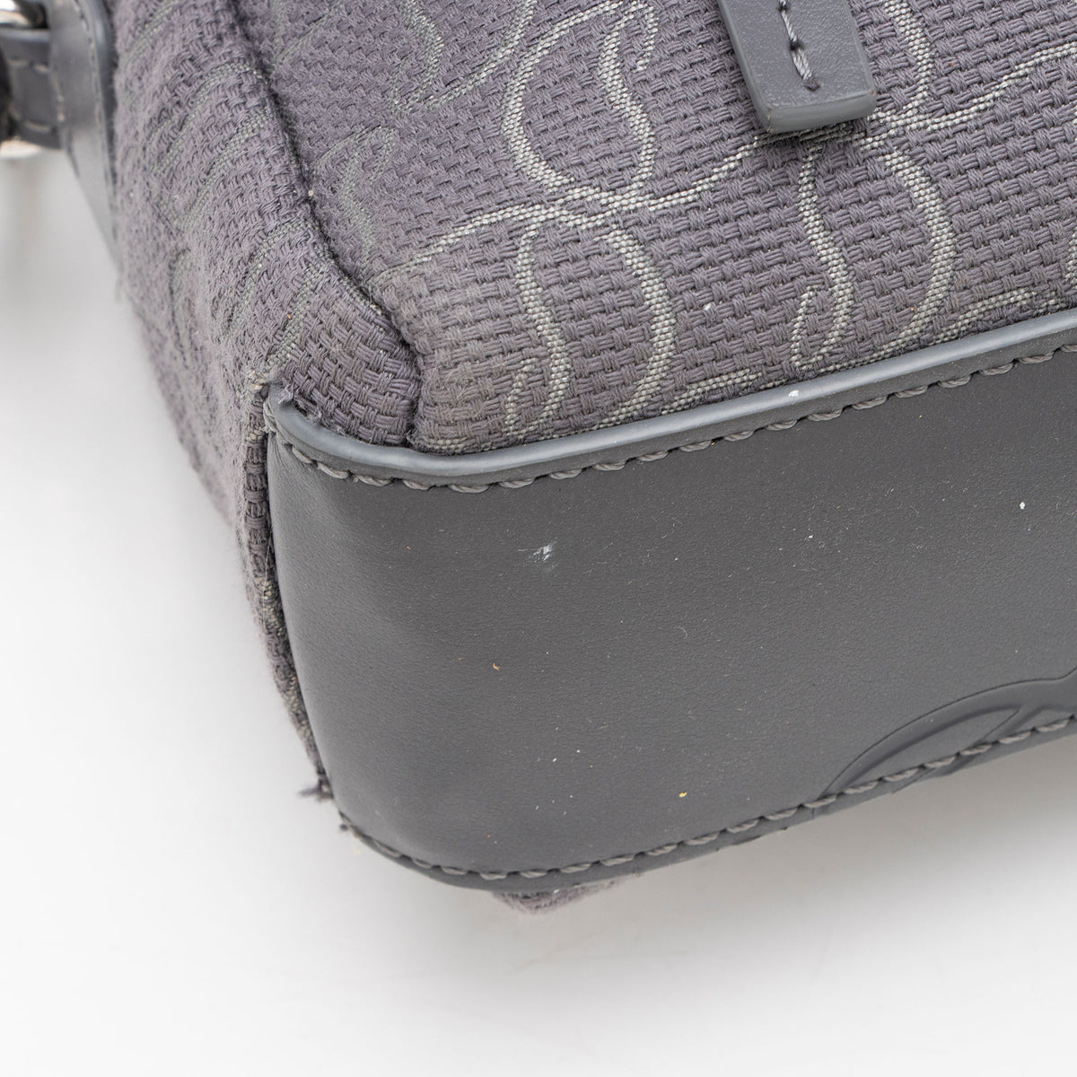 Christian Louboutin Logo Canvas Zip N Flap Messenger