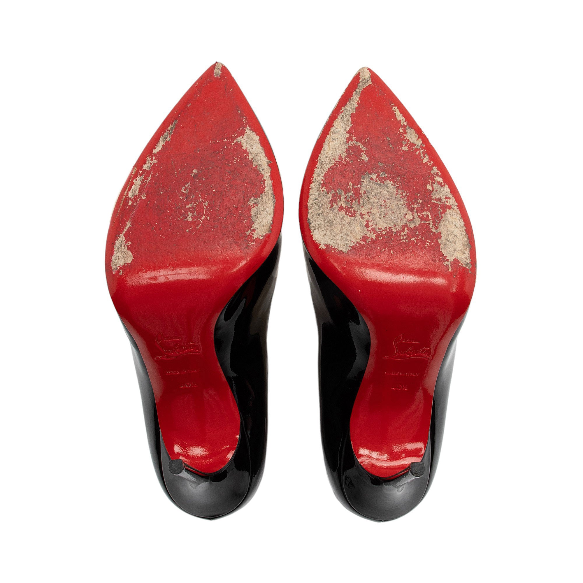 Christian Louboutin Patent Leather Pigalle Follies 100 Pumps - Size 10.5 / 40.5 (SHF-jPrVCQ)