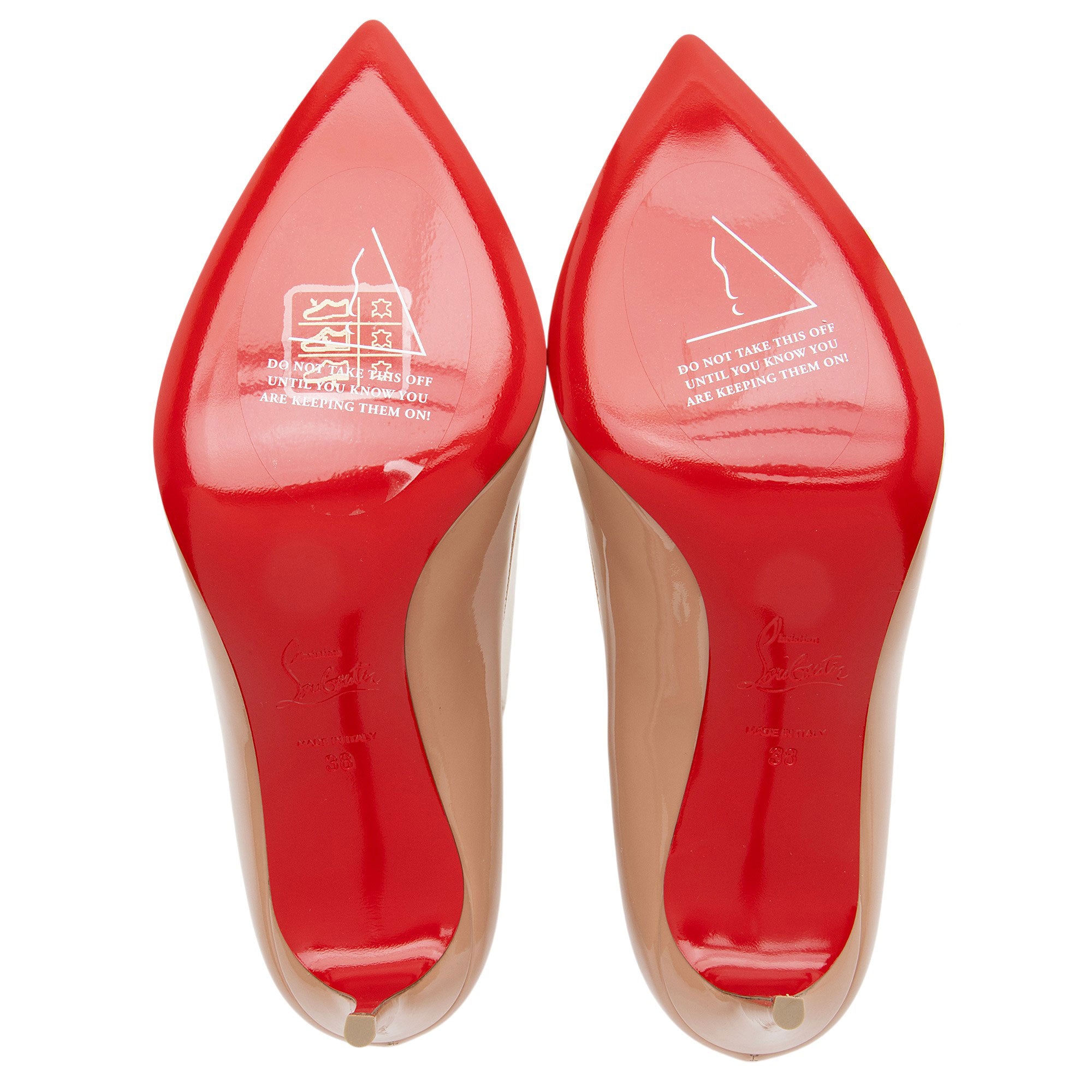Christian Louboutin Patent Leather Corneille Pumps - Size 8 / 38
