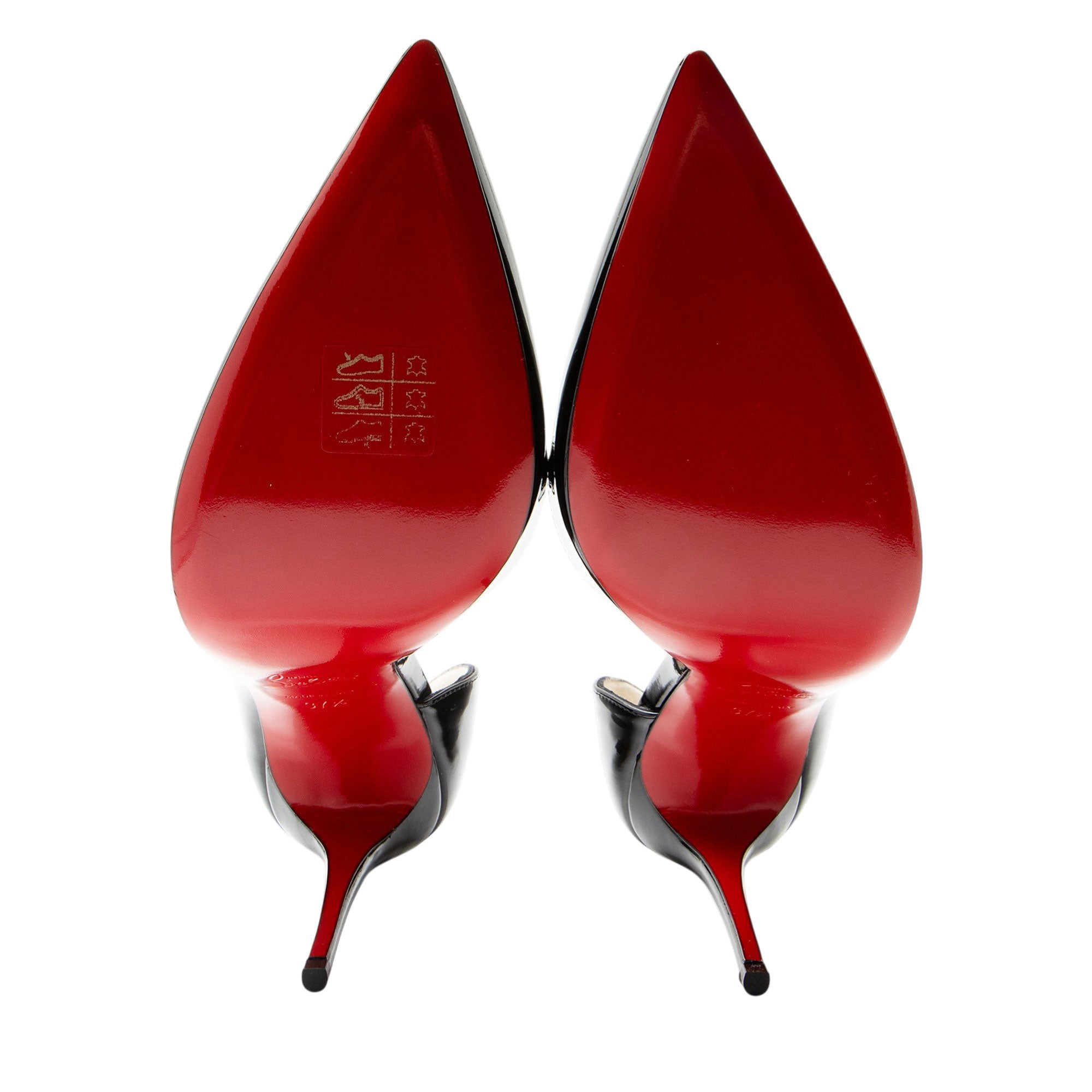Christian Louboutin Patent Leather Iriza d'Orsay Pumps - Size 7.5 / 37.5