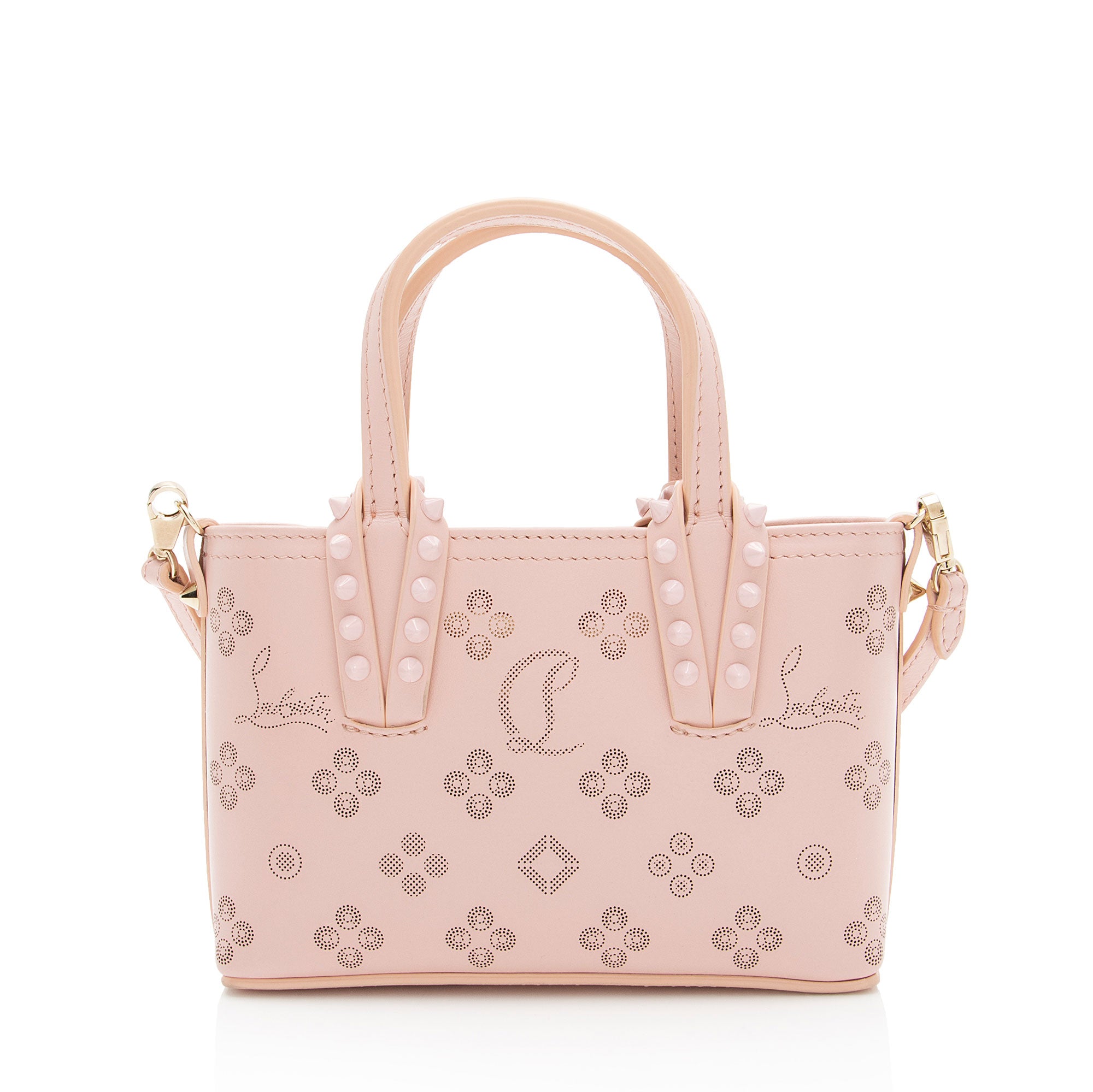 Christian Louboutin Perforated Leather Loubinthesky Cabata Nano Tote