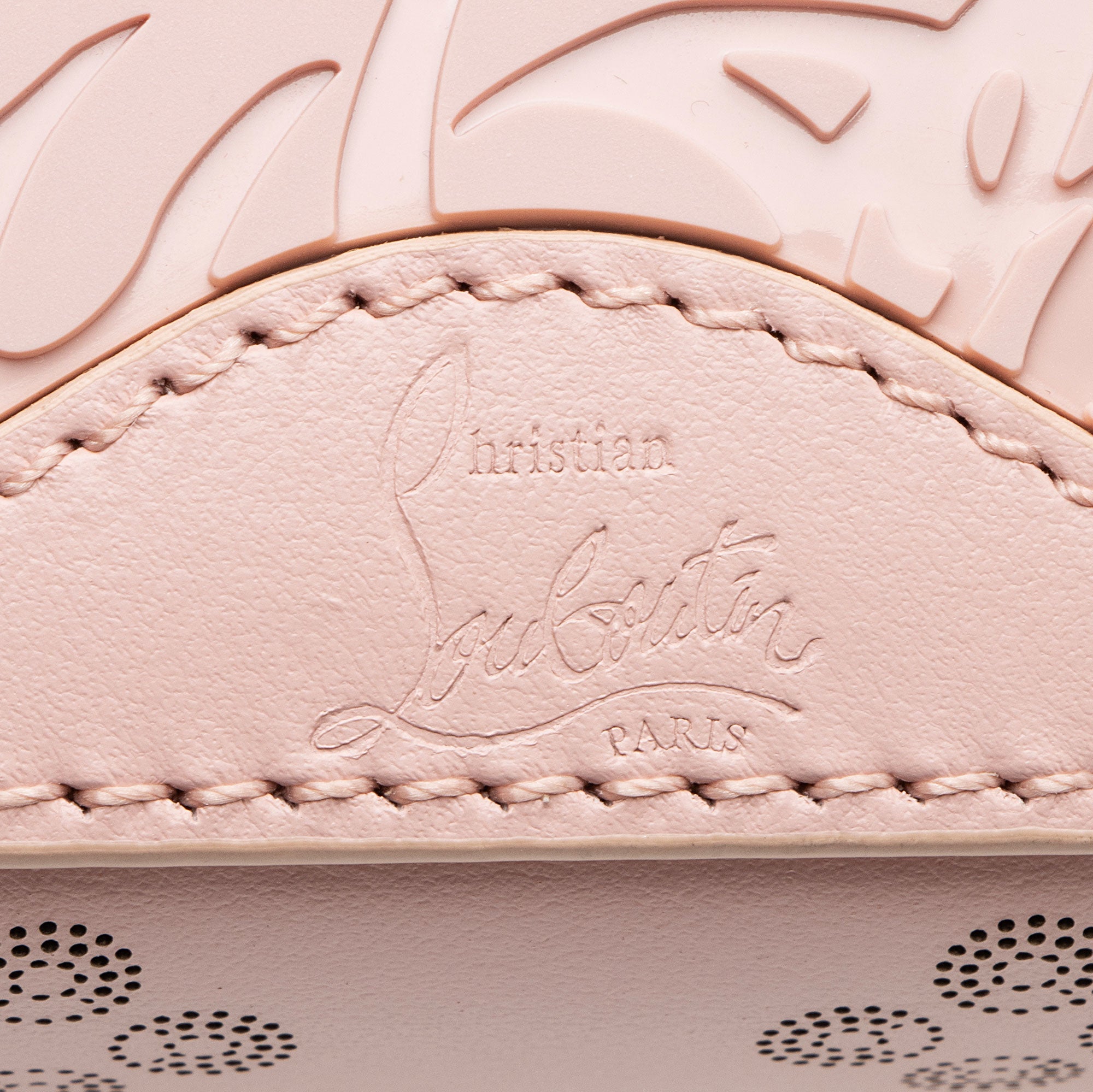 Christian Louboutin Perforated Leather Loubinthesky Cabata Nano Tote