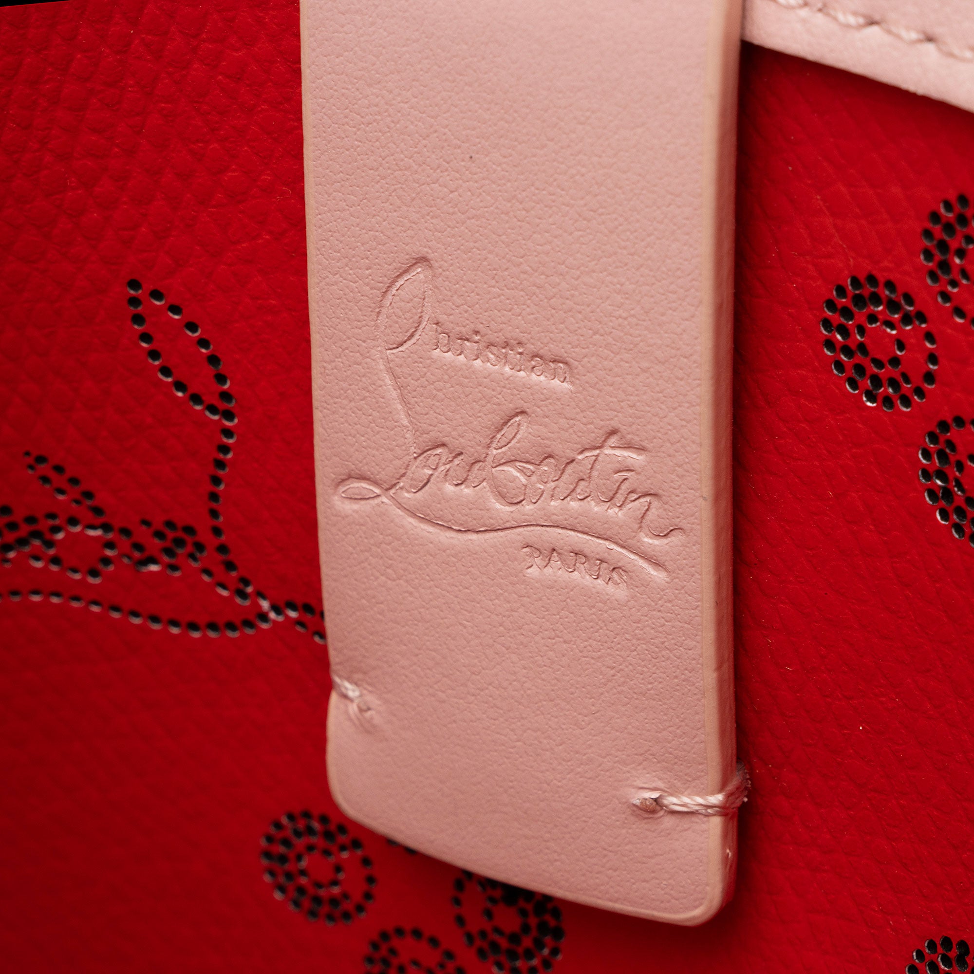 Christian Louboutin Perforated Leather Loubinthesky Cabata Nano Tote