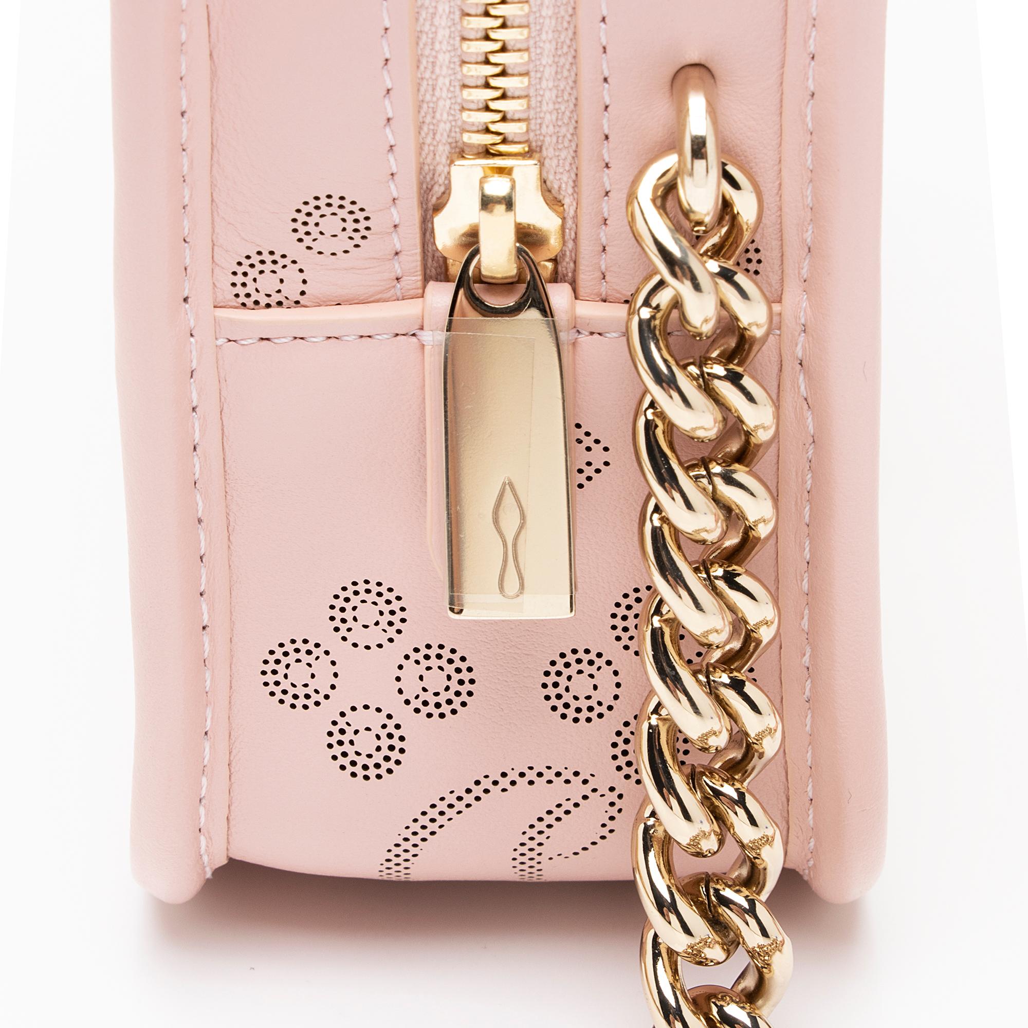 Christian Louboutin Perforated Leather Loubinthesky Small Camera Bag (SHF-G8JcIh)