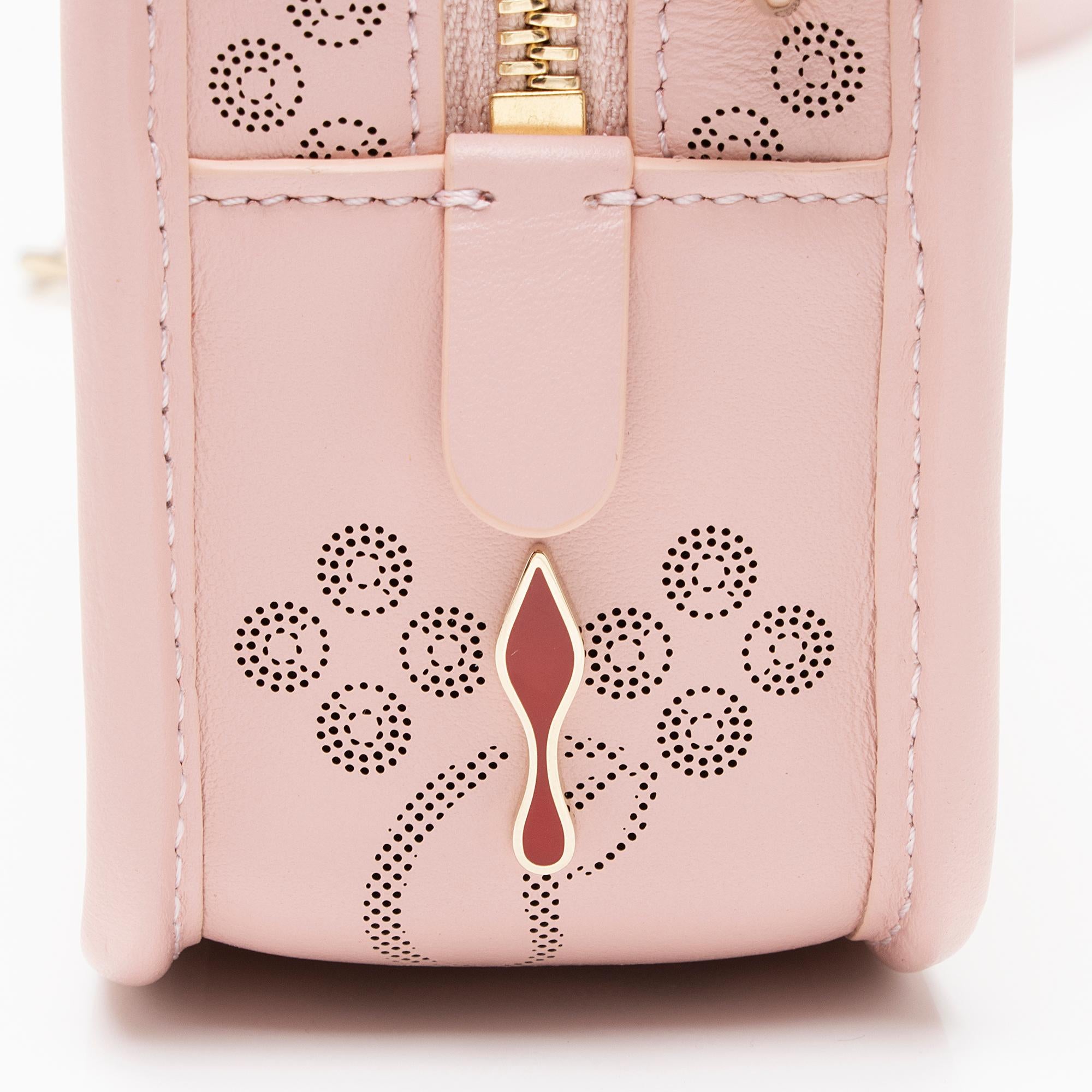 Christian Louboutin Perforated Leather Loubinthesky Small Camera Bag (SHF-G8JcIh)