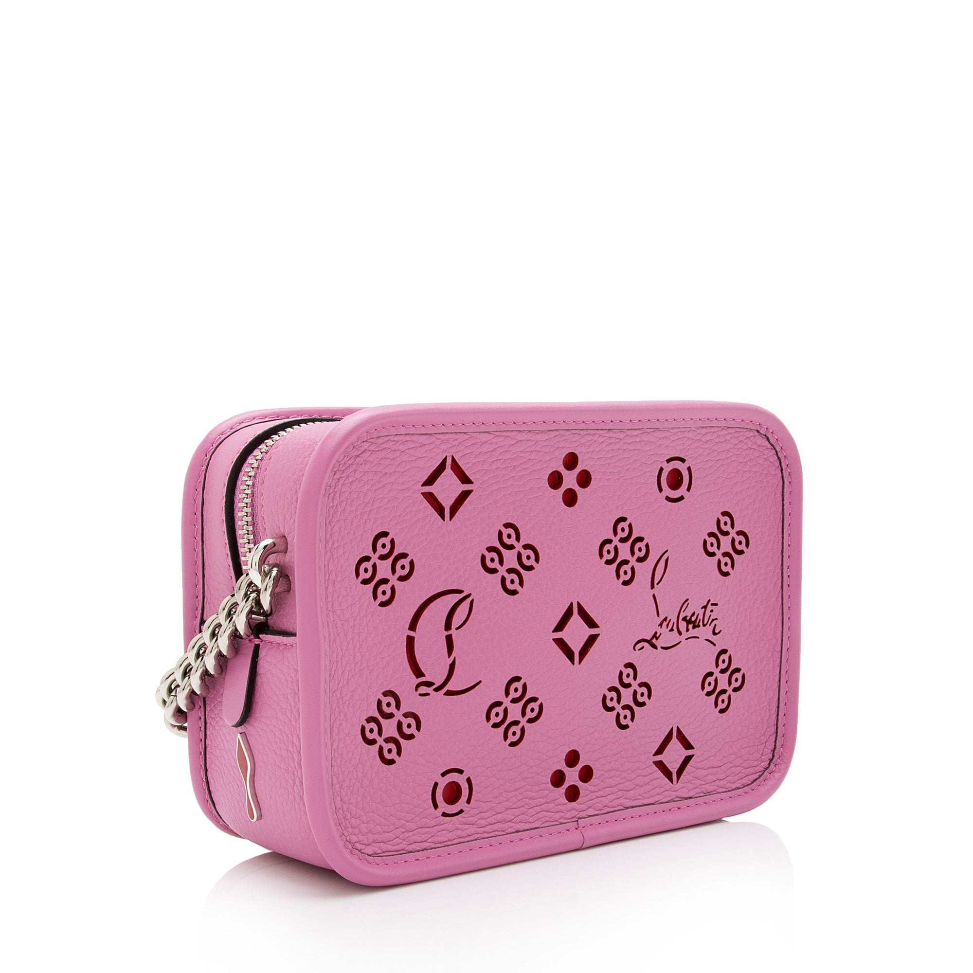 Christian Louboutin Perforated Leather Loubinthesky Small Camera Bag (SHF-6uslKv)