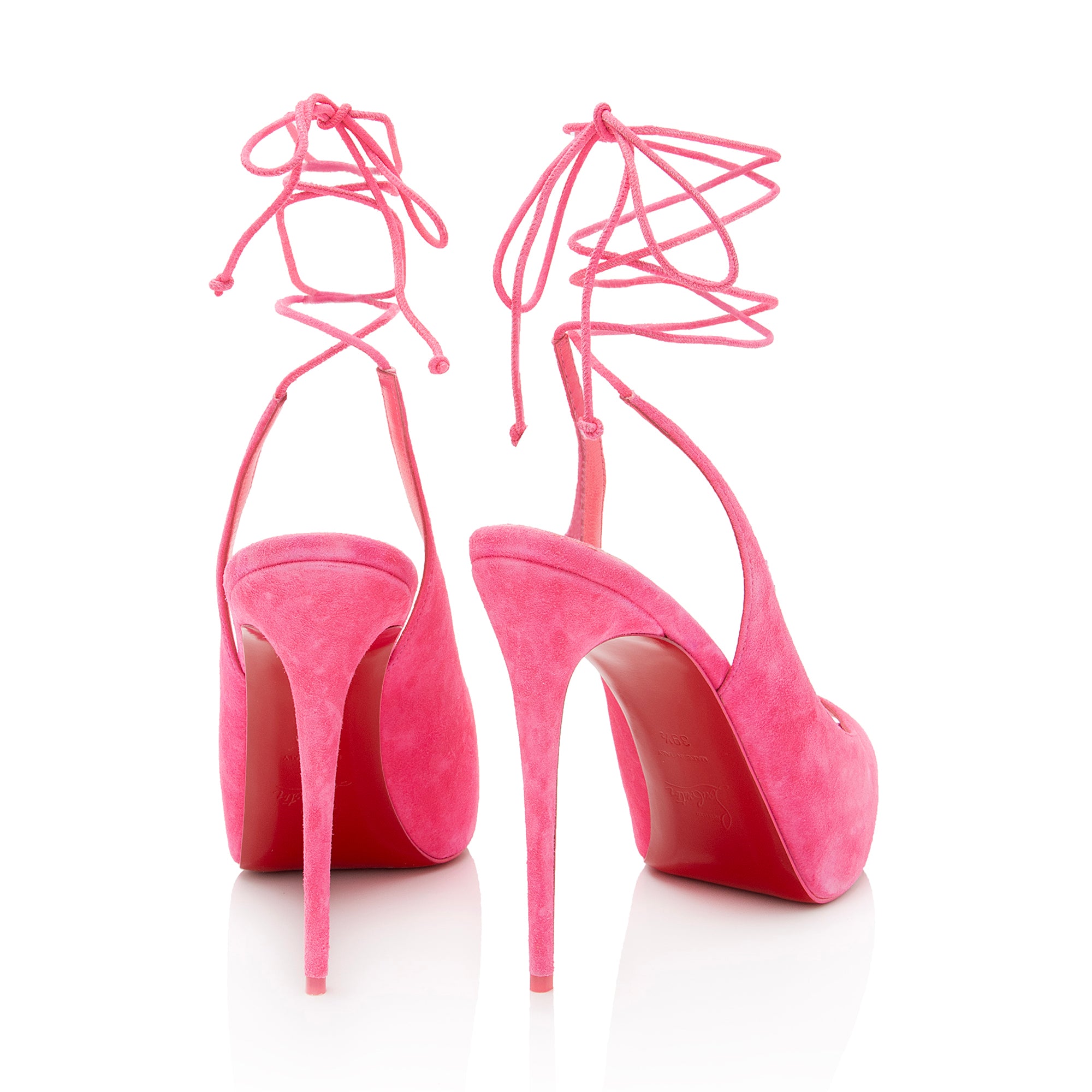 Christian Louboutin Suede Lace Up NVP Pumps - Size 9.5 / 39.5 (SHF-kRZEmj)