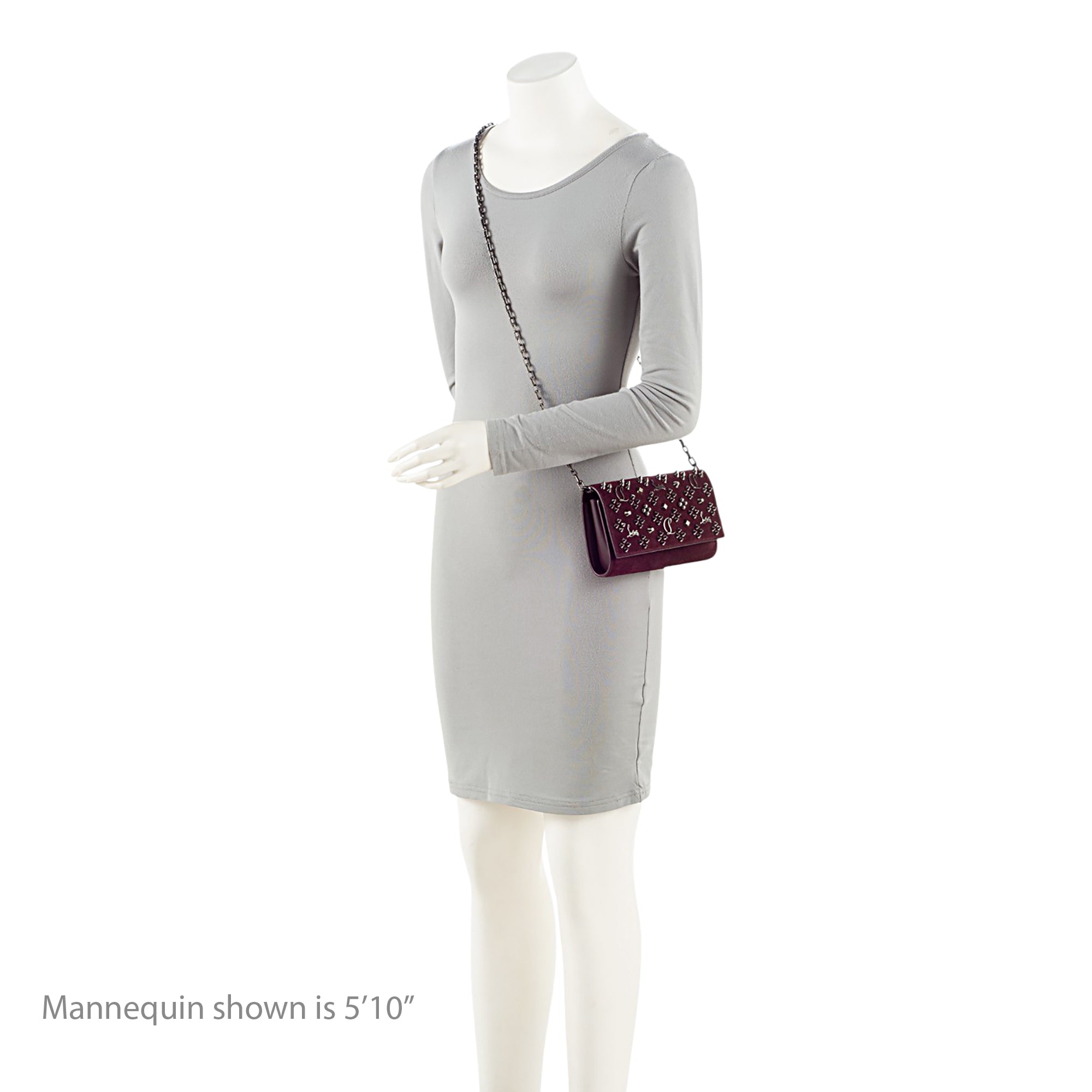 Christian Louboutin Suede Loubinthesky Paloma Wallet on Chain