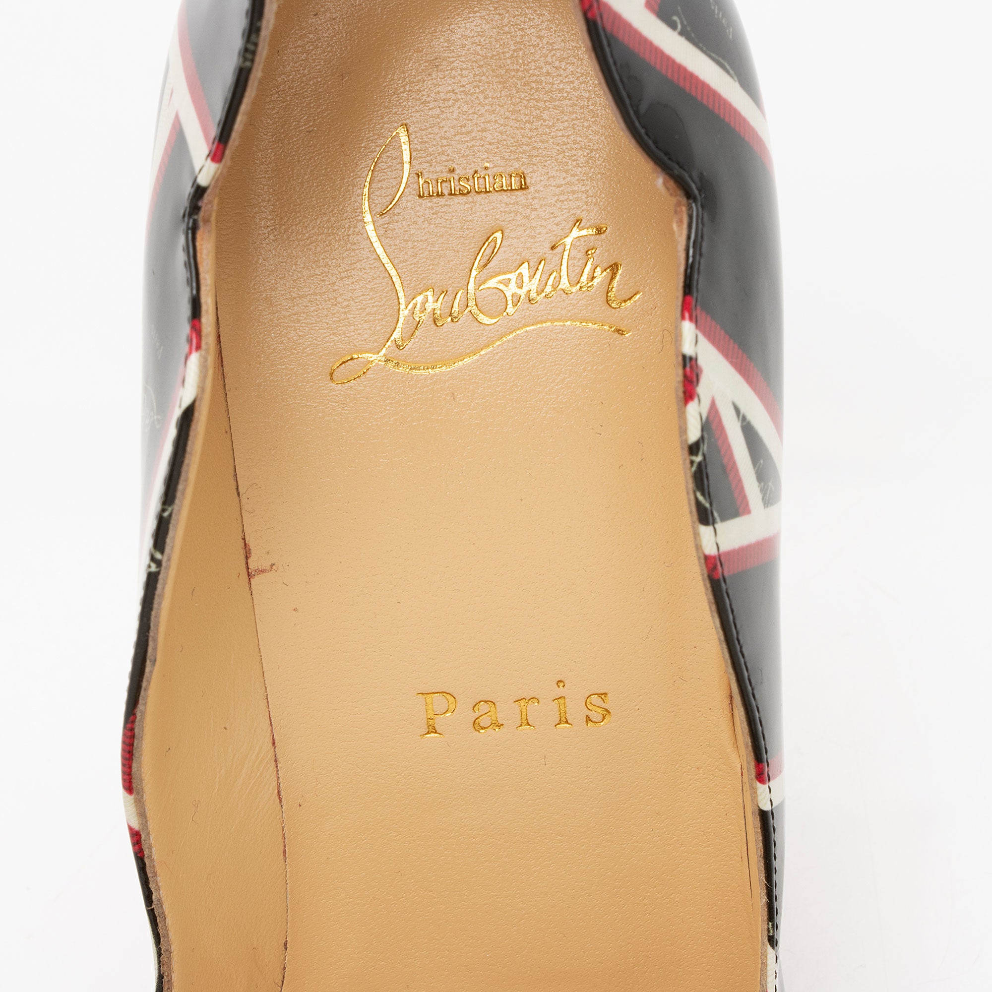 Christian Loubtoutin Patent Leather Ribbon Kate 100 Pumps - Size 7 / 37 (SHF-mW2GiM)