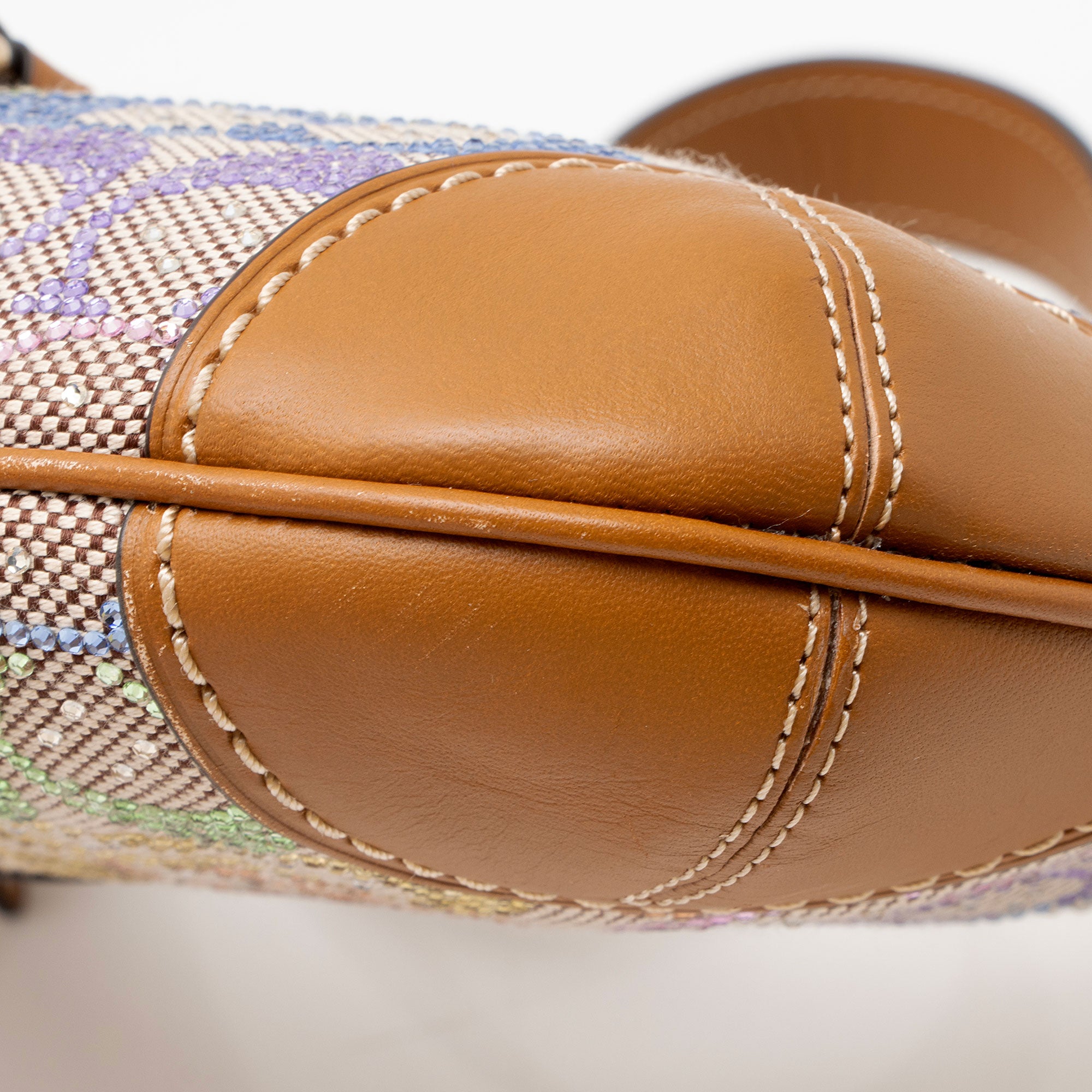 Coach Crystal Embellished CC Hamptons Hobo