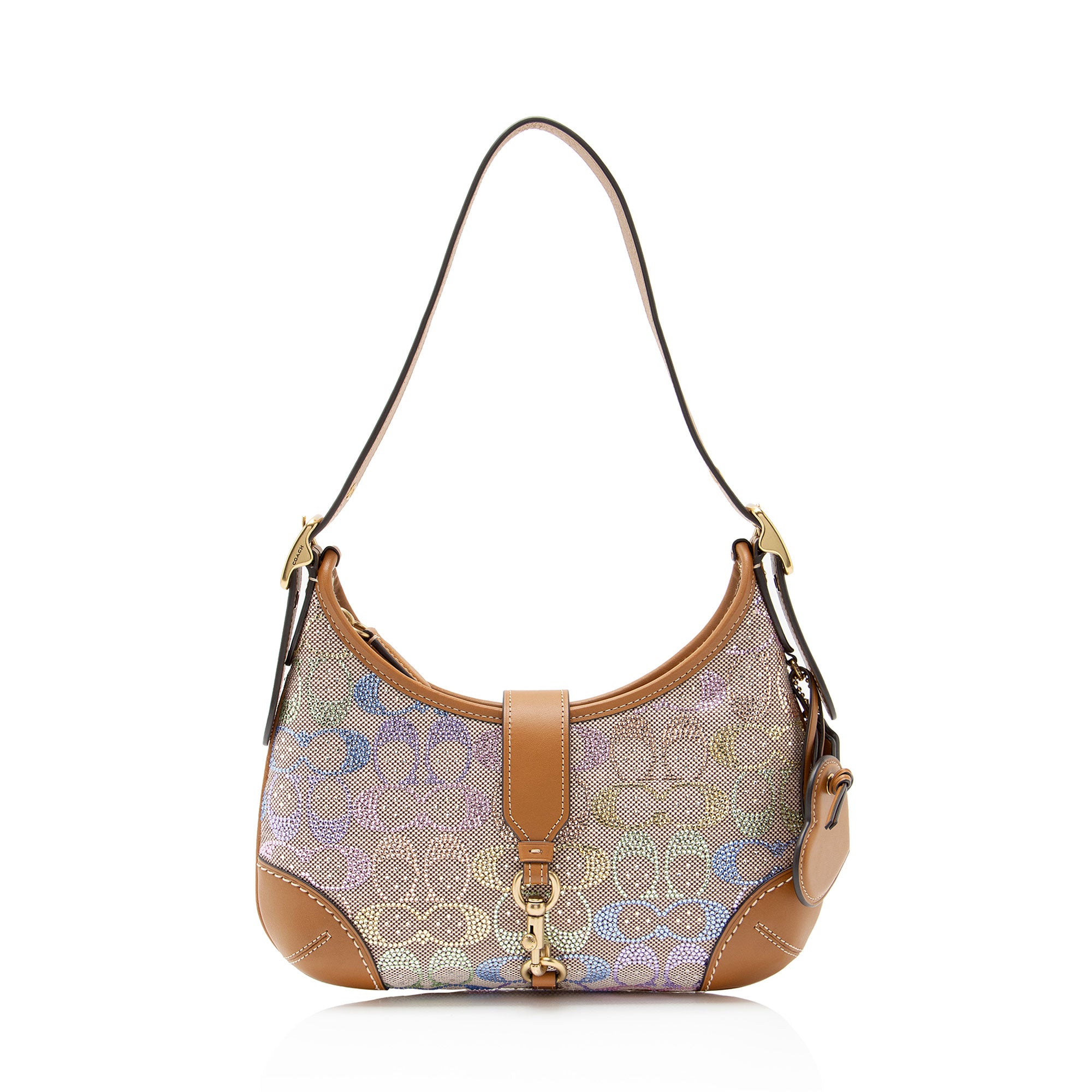 Coach Crystal Embellished CC Hamptons Hobo