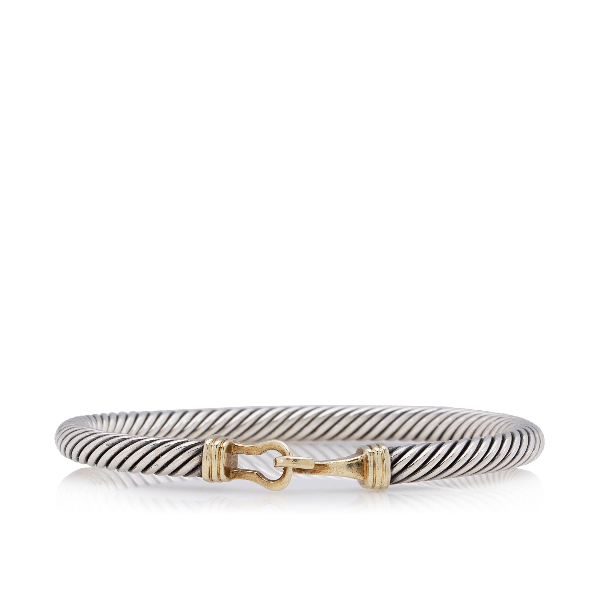 David Yurman 14k Gold Sterling Silver Cable Buckle 5mm Bracelet (SHF-IvjLj5)