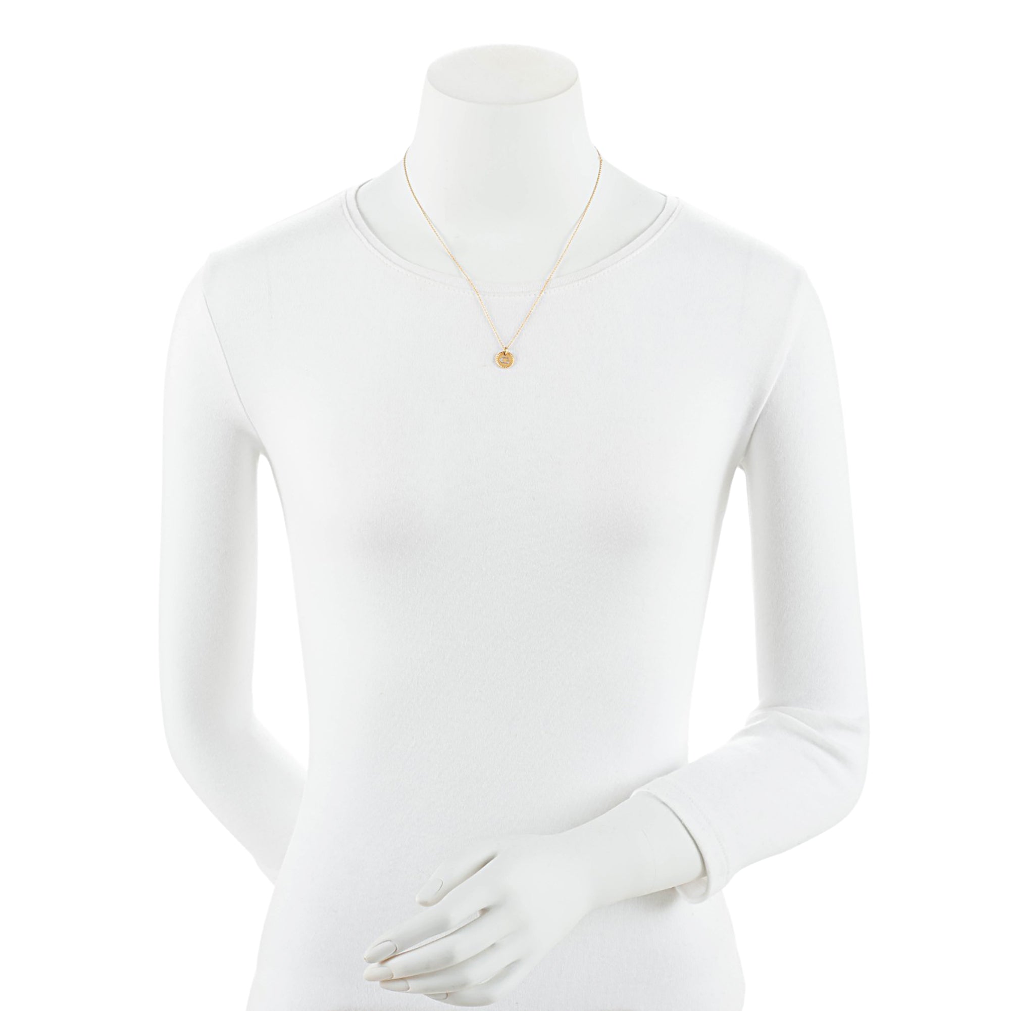 David Yurman 18k Gold Diamond Initial G Necklace