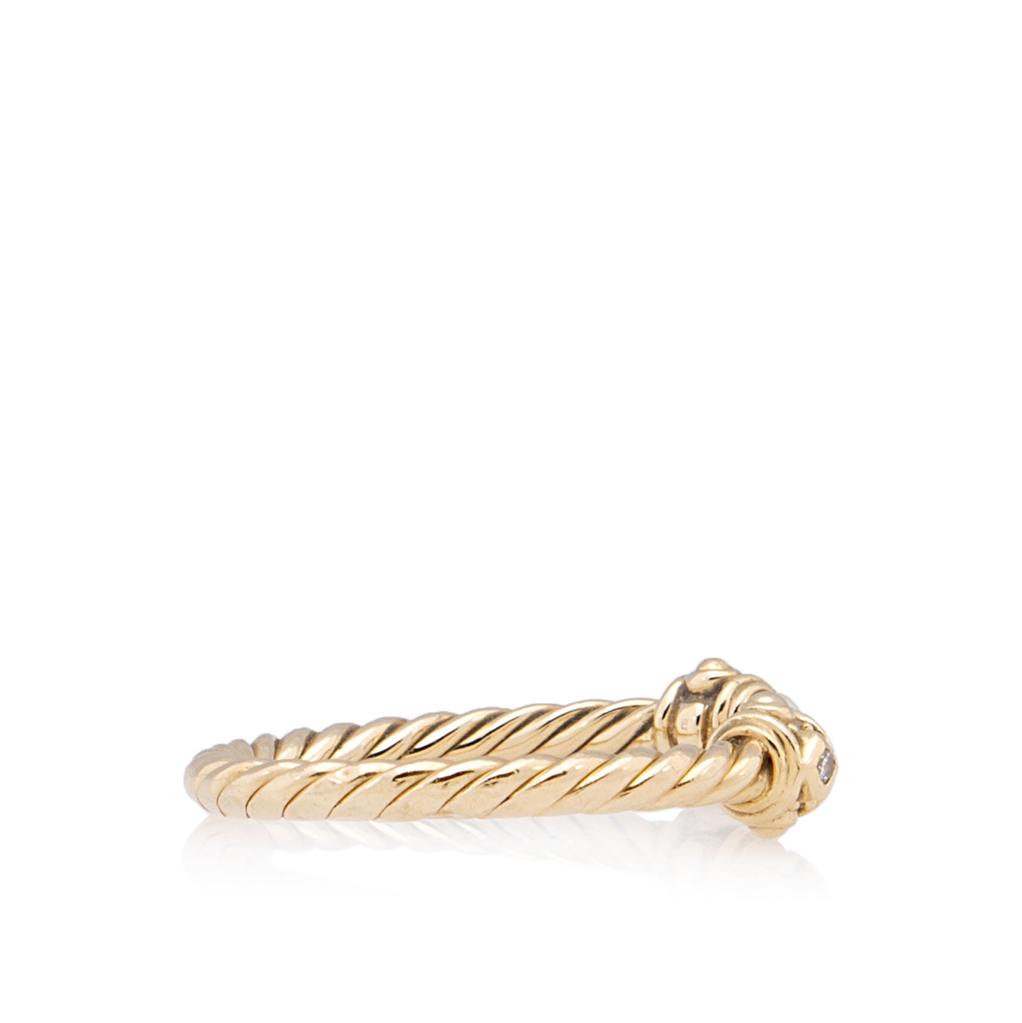 David Yurman 18k Gold Diamond Pearl Renaissance Ring - Size 7 (SHF-u9fLVz)