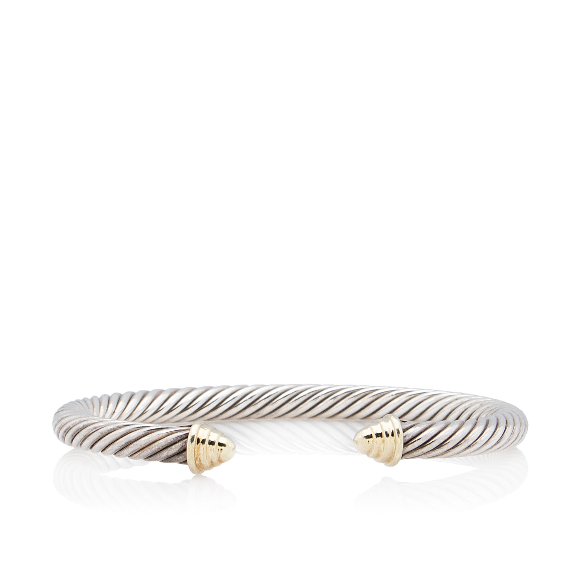 David Yurman Sterling Silver 14k Gold Cable Classics 5mm Bracelet (SHF-ECIh19)
