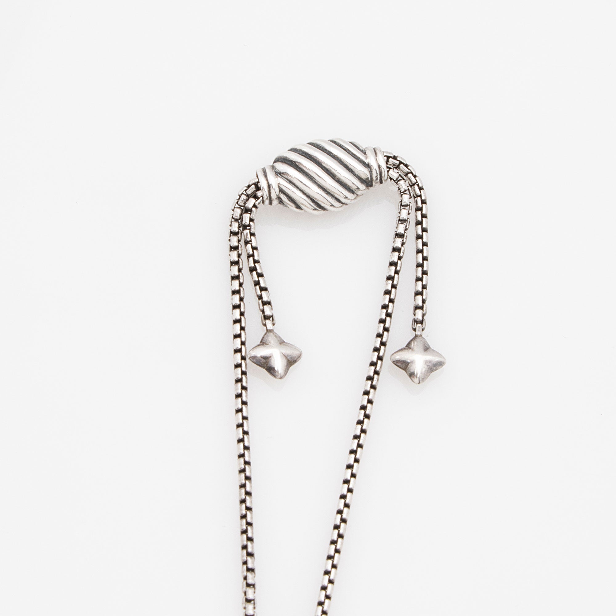 David Yurman Sterling Silver 14k Gold Crossover Necklace (SHF-zMzKvj)