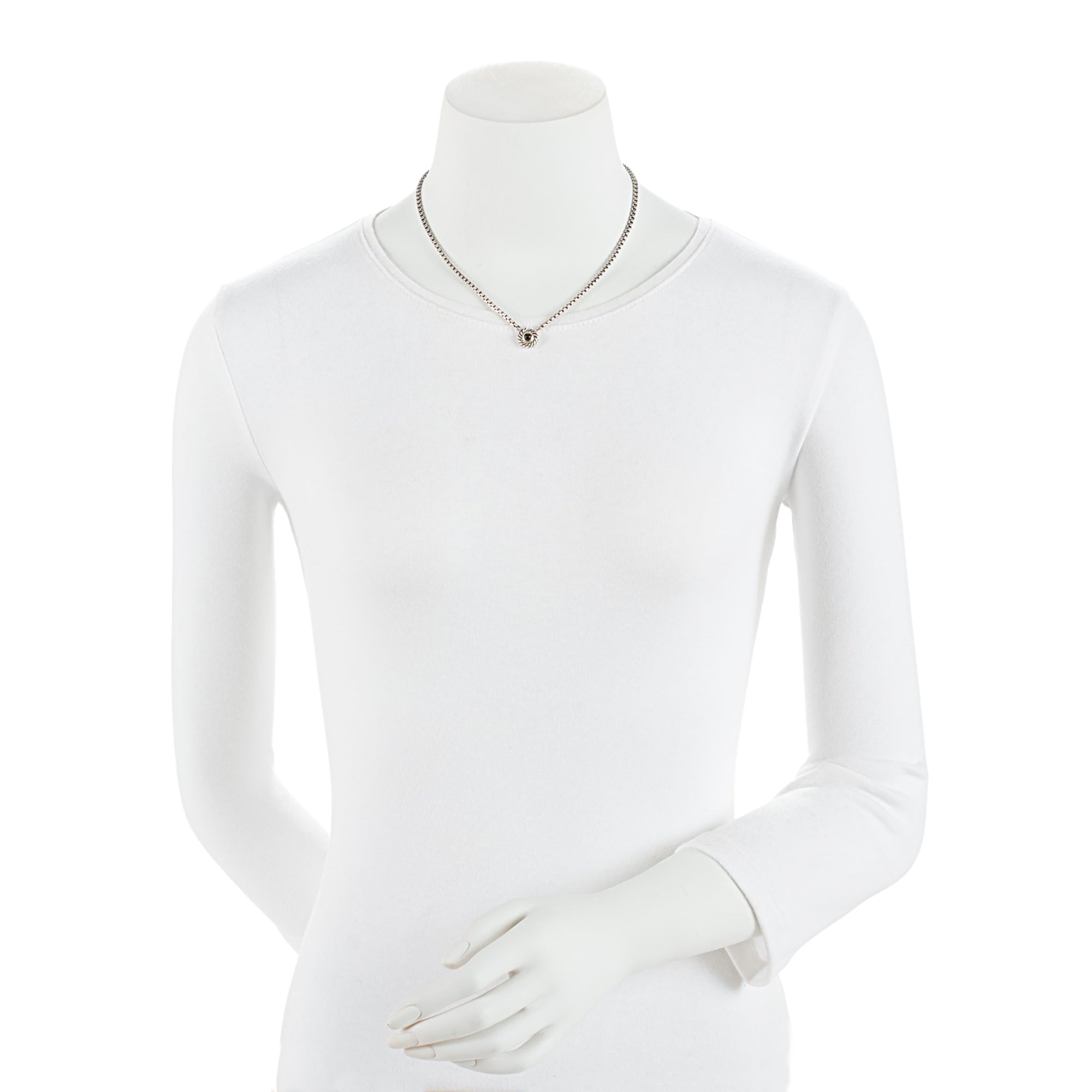 David Yurman Sterling Silver 14k Gold Onyx Cookie Necklace (SHF-DocA7h)