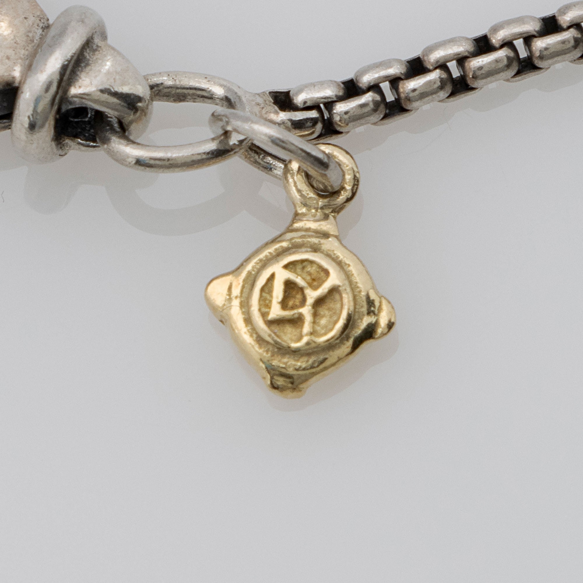 David Yurman Sterling Silver 18k Gold Cable Heart Necklace (SHF-tmpcNn)