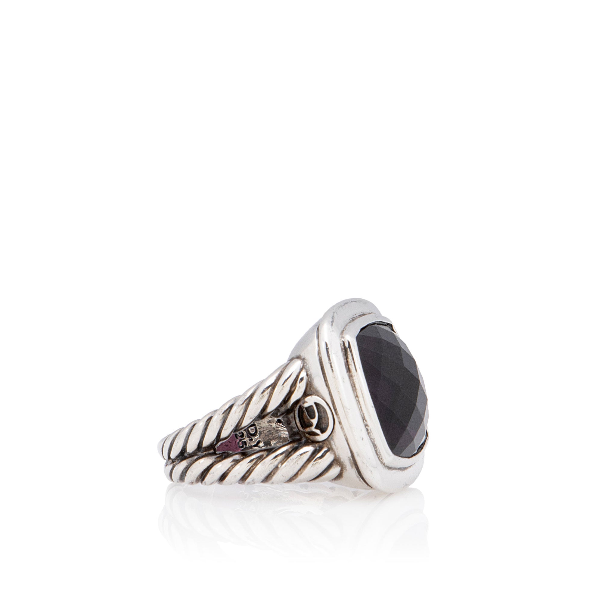 David Yurman Sterling Silver Amethyst Albion 14mm Ring - Size 6 1/2