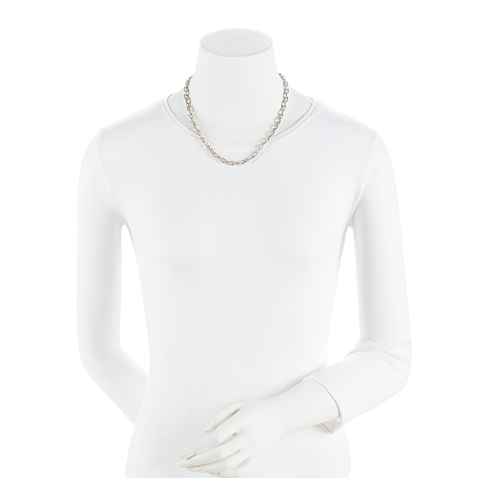 David Yurman Sterling Silver DY Madison 8.5mm Link Necklace (SHF-1d1Ted)