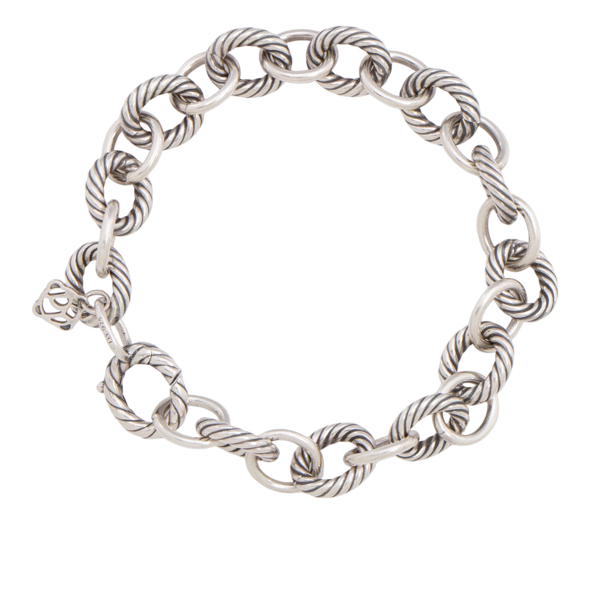 David Yurman Sterling Silver Oval Link 10mm Bracelet (SHF-UkzpQN)