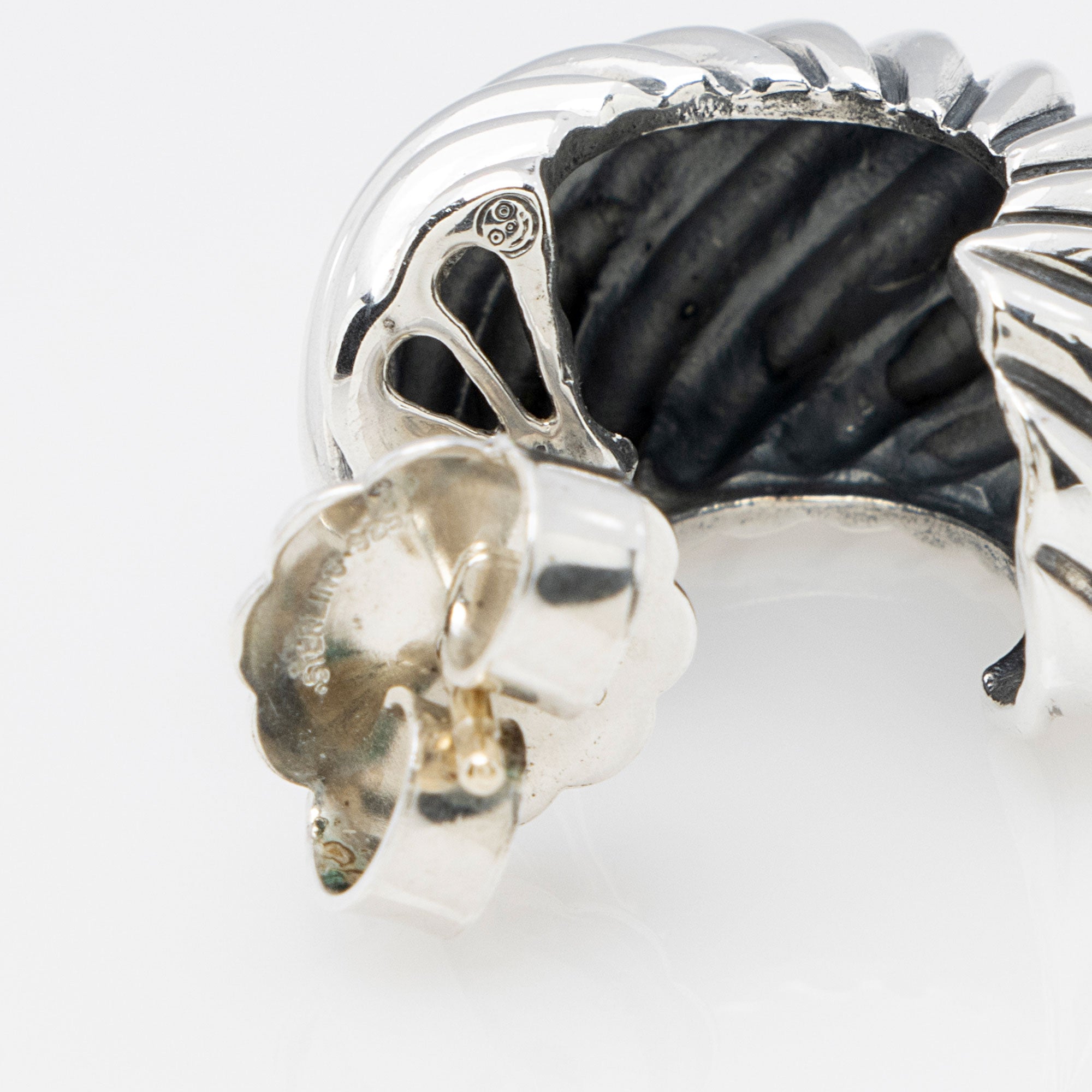 David Yurman Sterling Silver Sculpted Cable Shrimp Earrings (SHF-r6iQDh)
