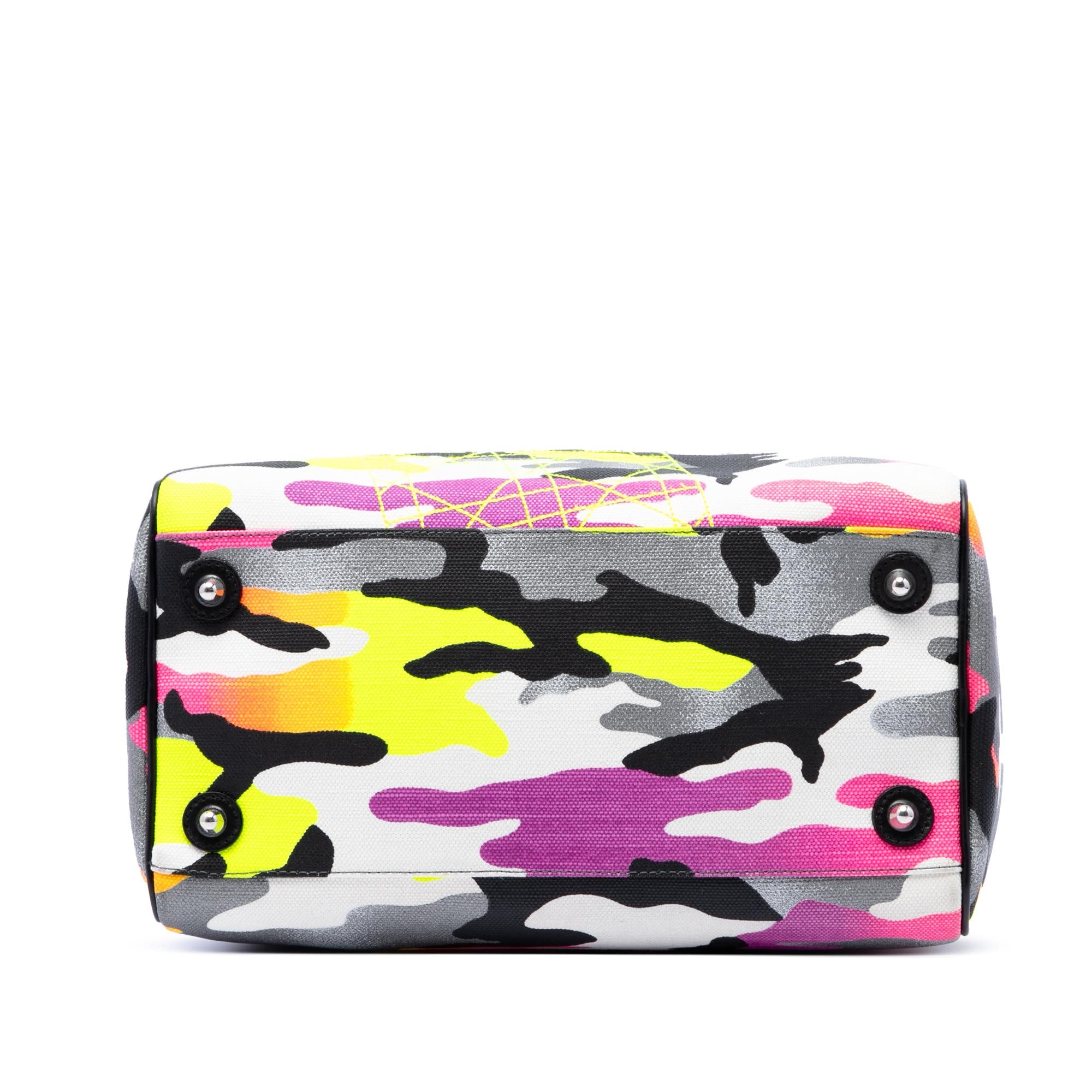 Dior Anselm Reyle Canvas Camouflage Boston Bag