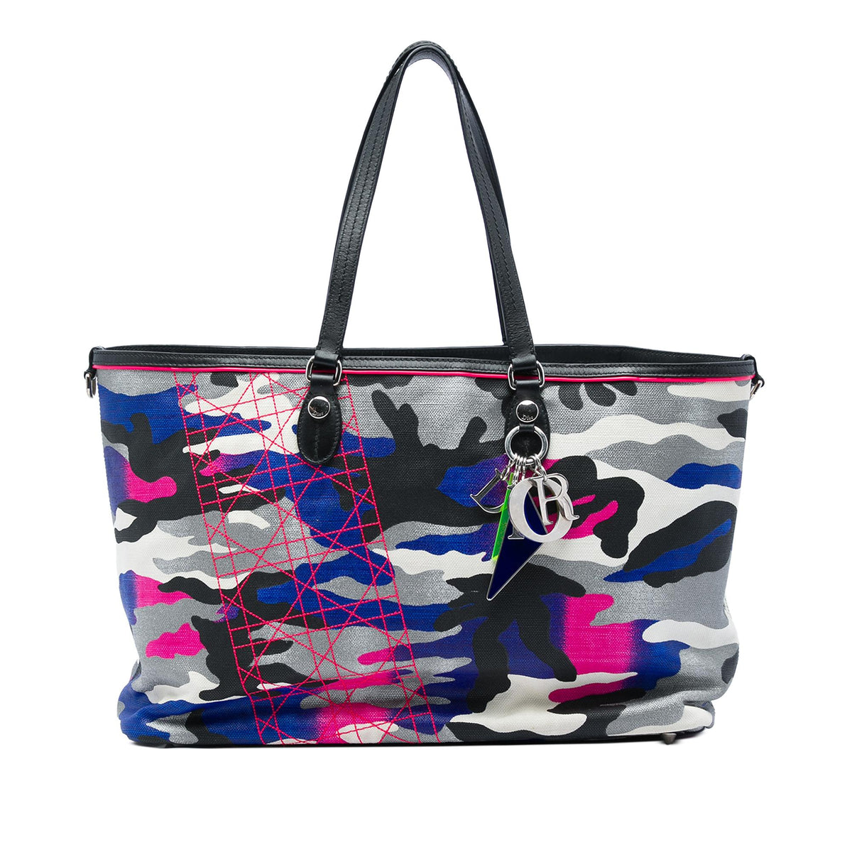 Dior Anselm Reyle Large Canvas Camouflage Tote