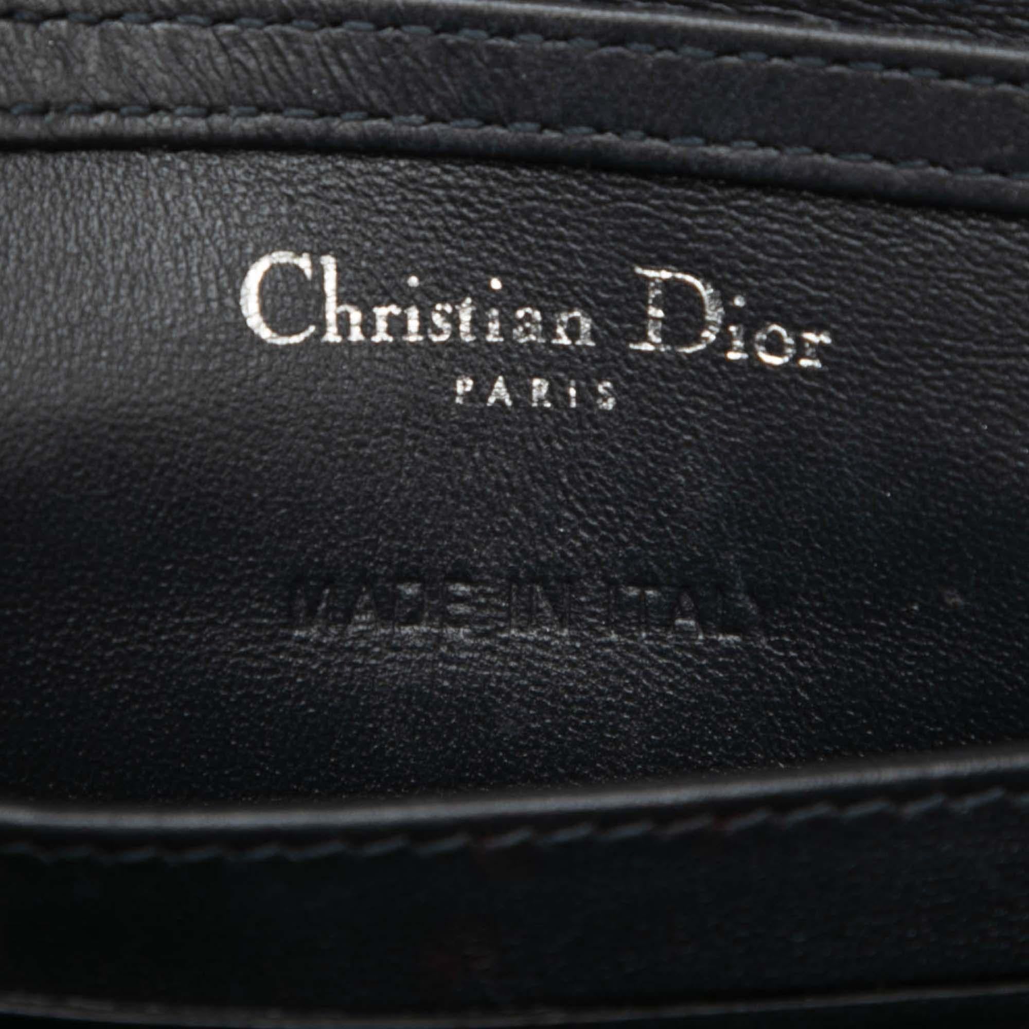 Dior Baby Metallic Patent Microcannage Diorama Flap