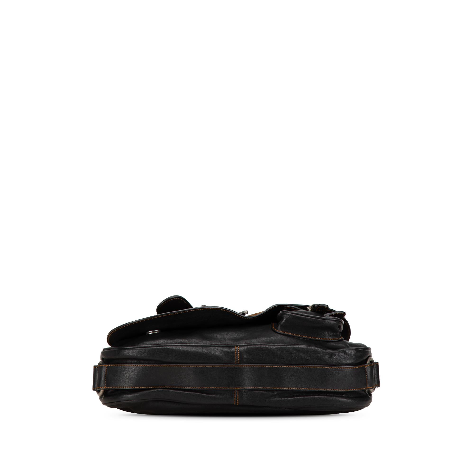 Dior Calfskin Gaucho Double Saddle Shoulder Bag (SHG-XIEEW1)