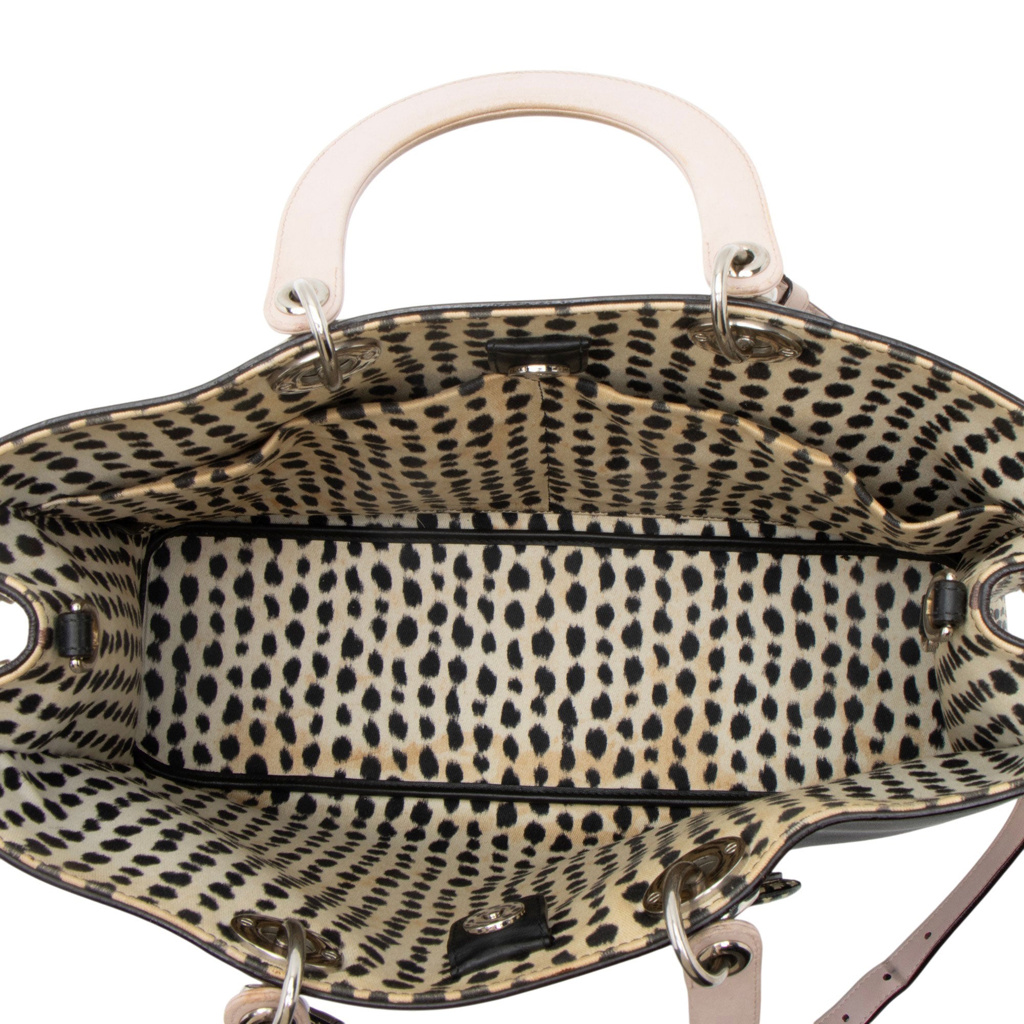 Dior Calfskin Snakeskin Diorissimo Large Tote