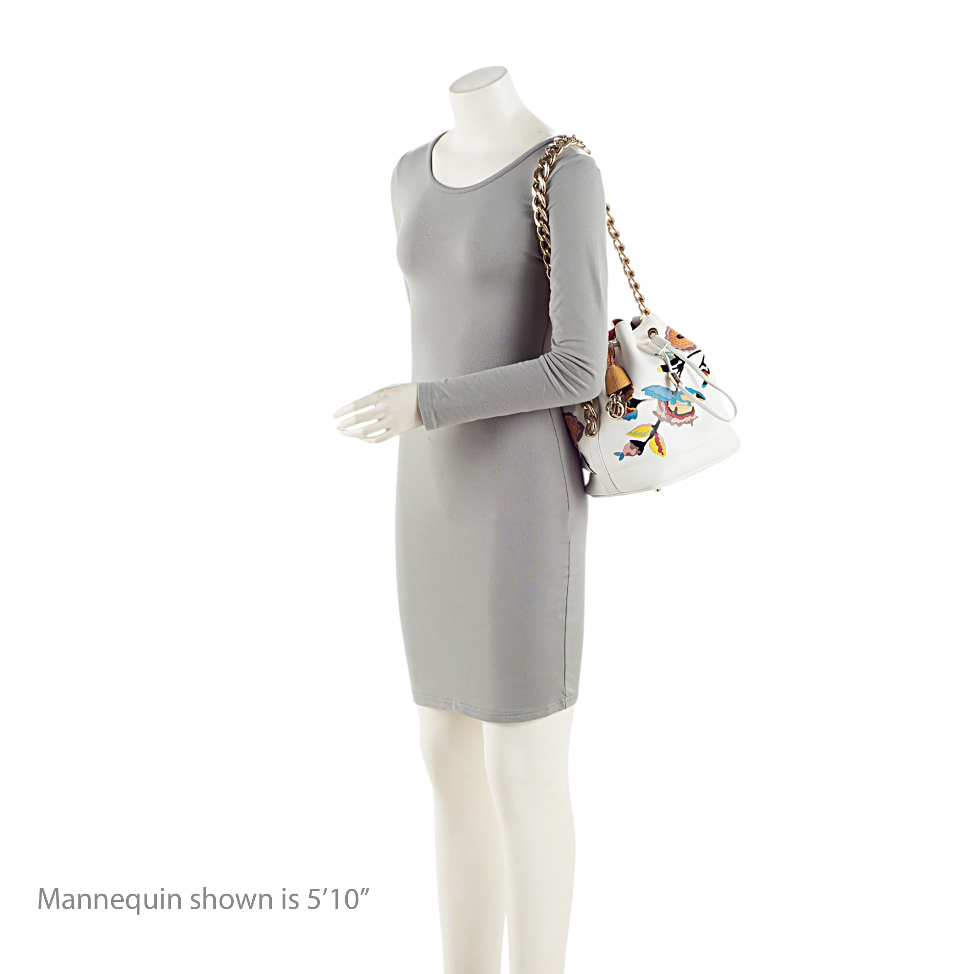 Dior Calfskin Snakeskin Paradise Bubble Bucket Bag