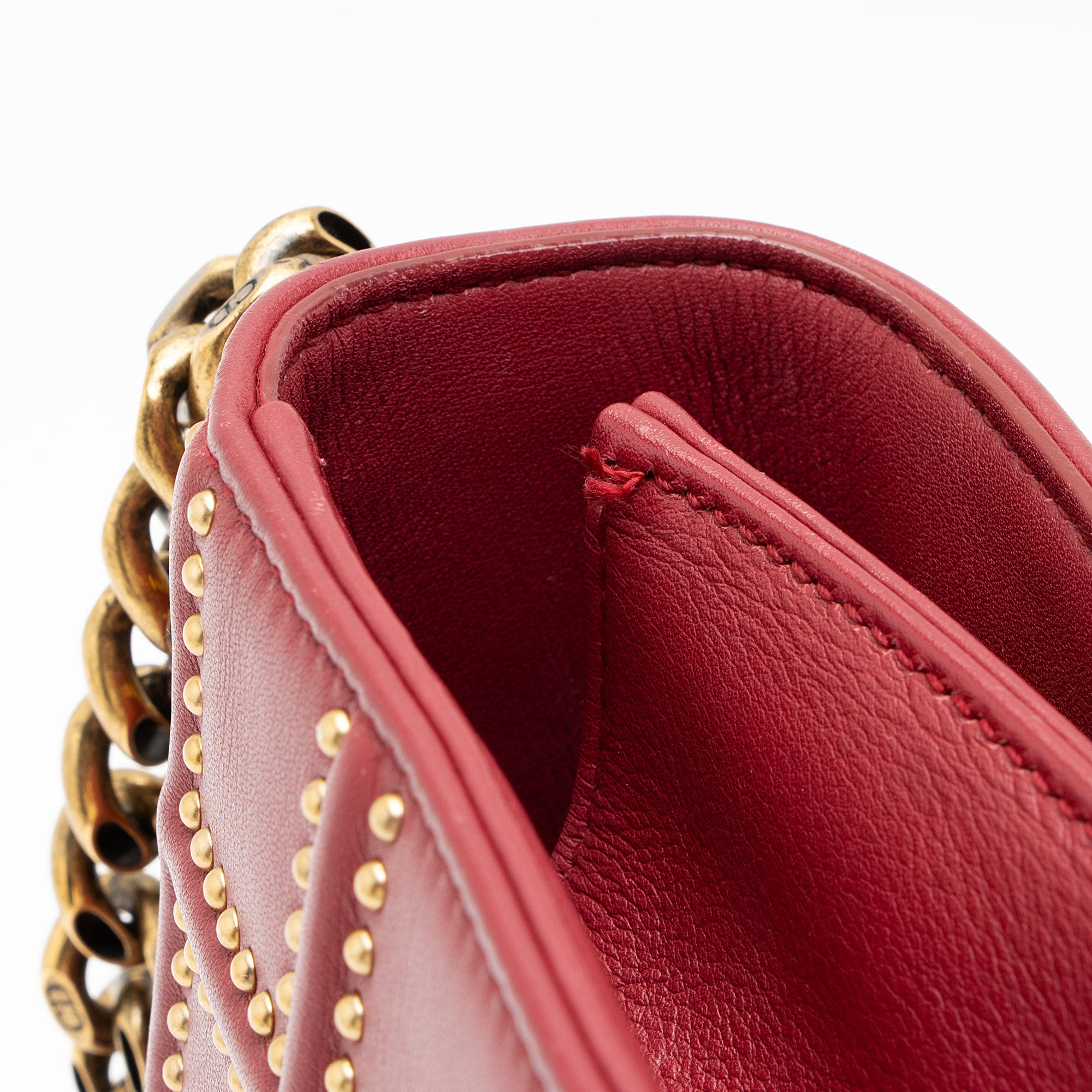 Dior Calfskin Studded Diorama Small Shoulder Bag